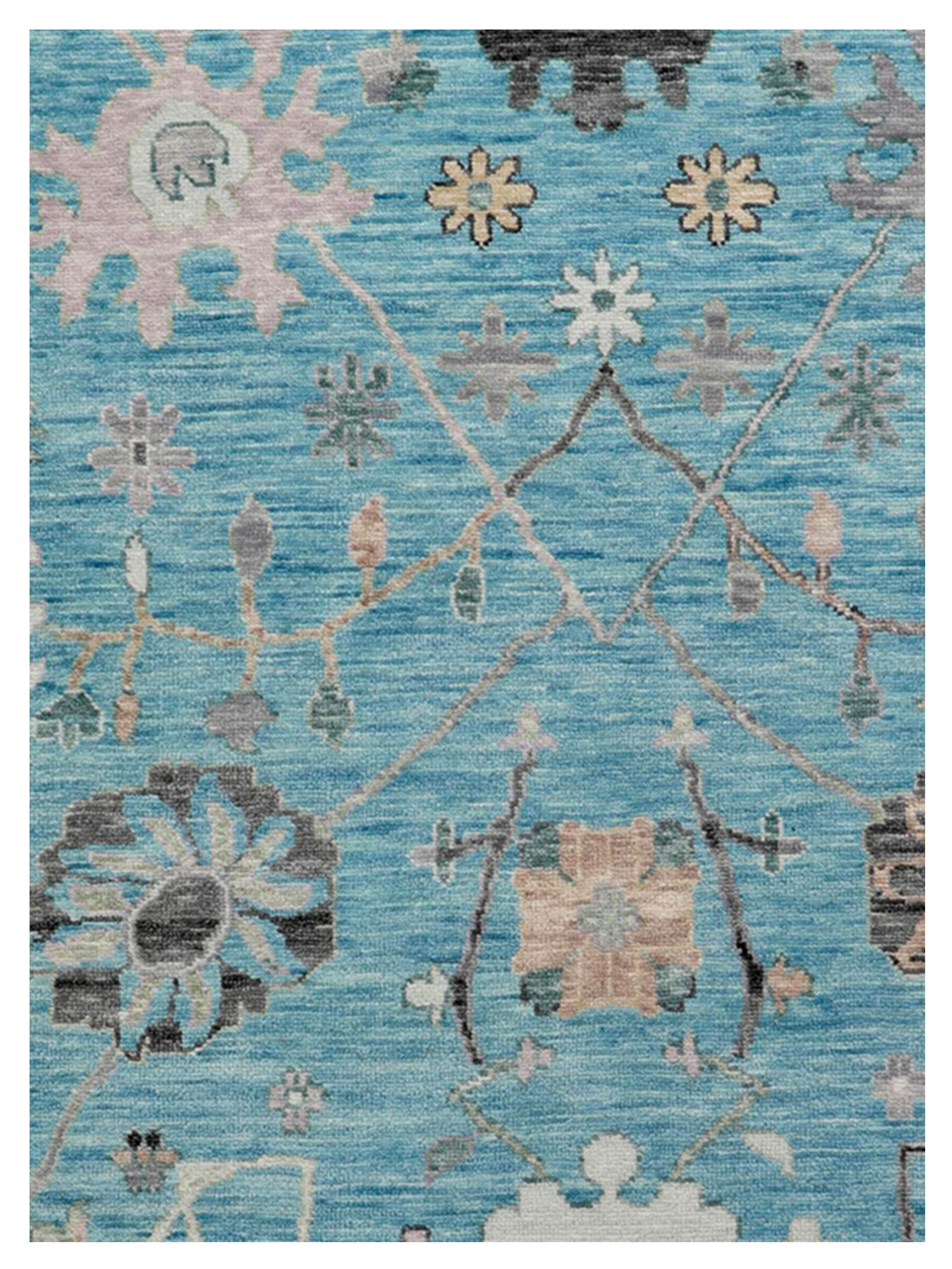 Anatolian Revival Hand Knotted Lt.Blue 10x14 - Image 4 of 5