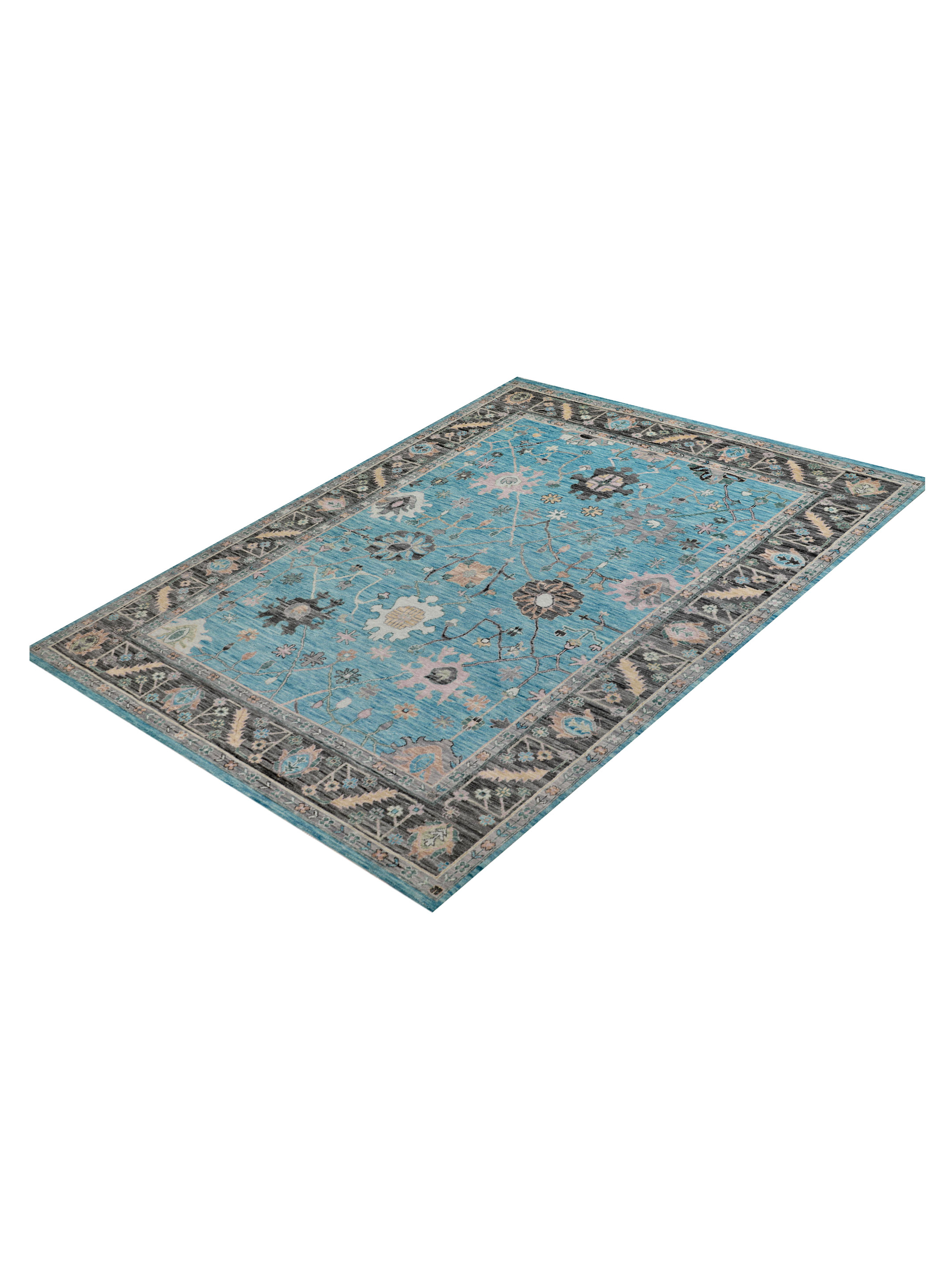 Anatolian Revival Hand Knotted Lt.Blue 10x14 - Image 5 of 5
