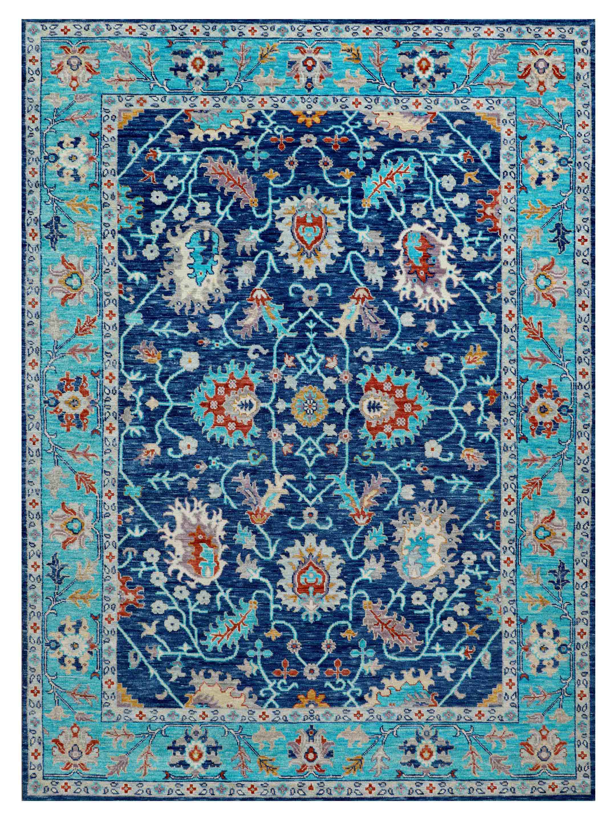Anatolian Revival Hand Knotted Navy 9x12