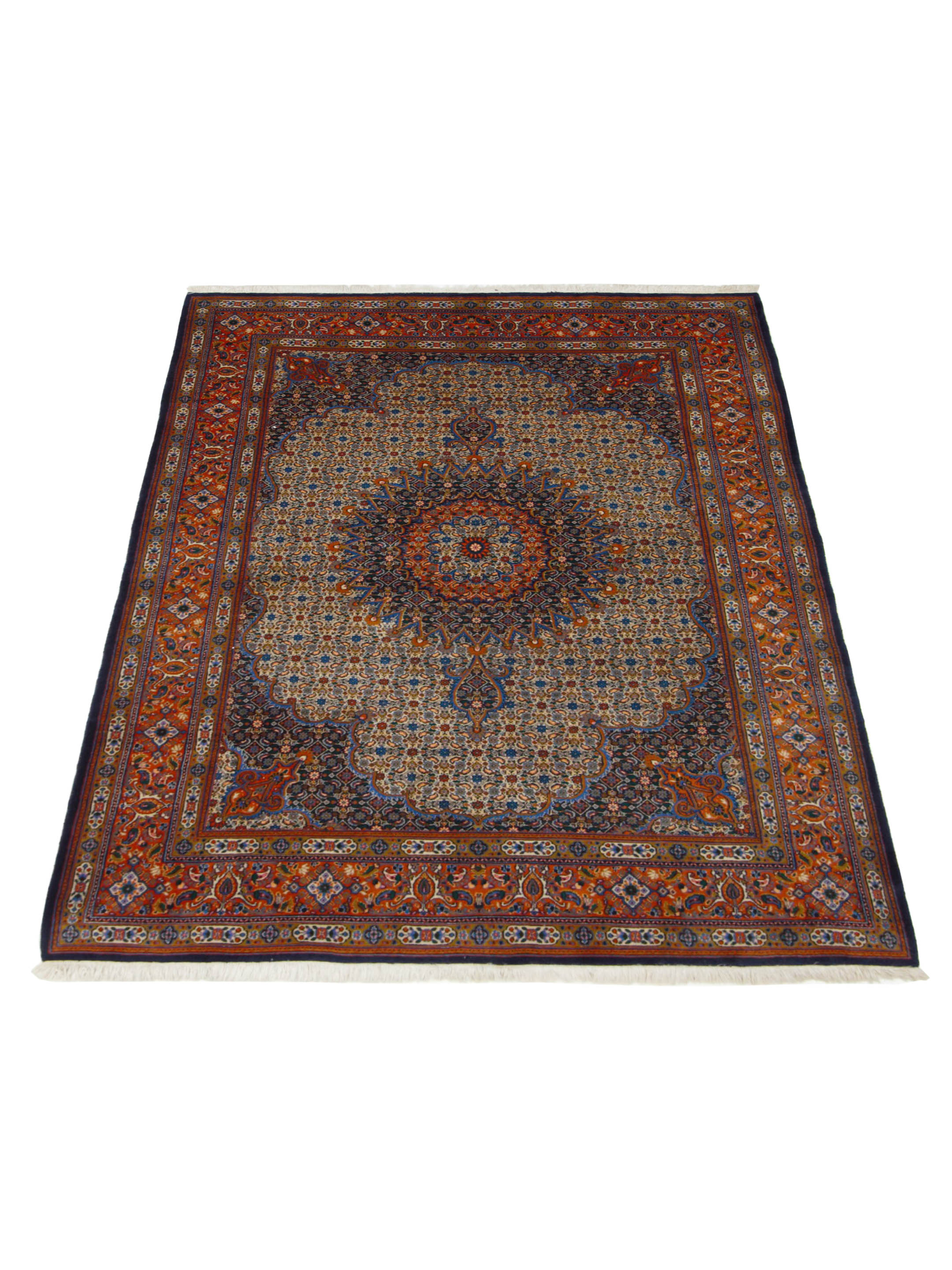 Bijar Hand Knotted Navy 6.6x9.6 - Image 2 of 5