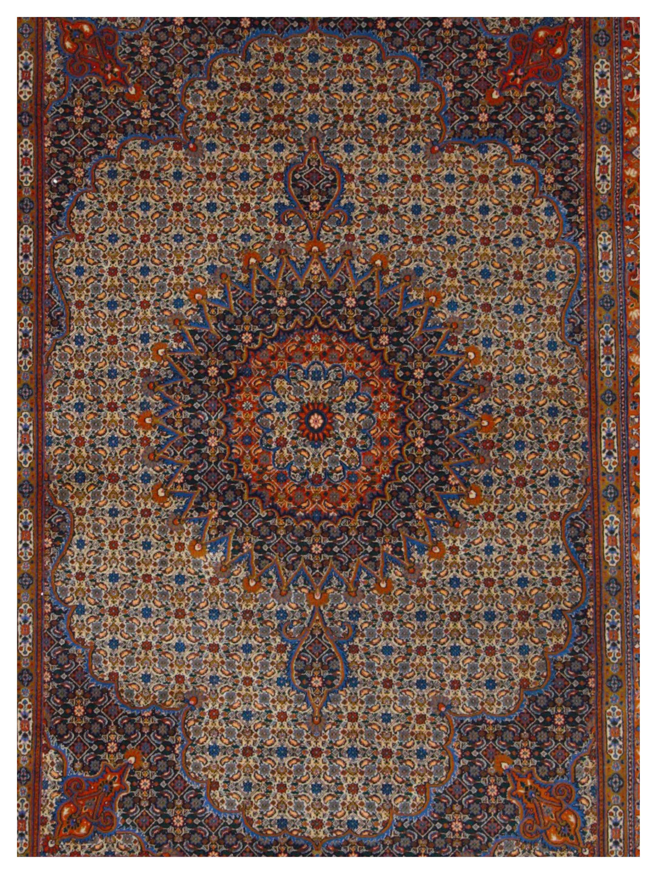 Bijar Hand Knotted Navy 6.6x9.6 - Image 3 of 5