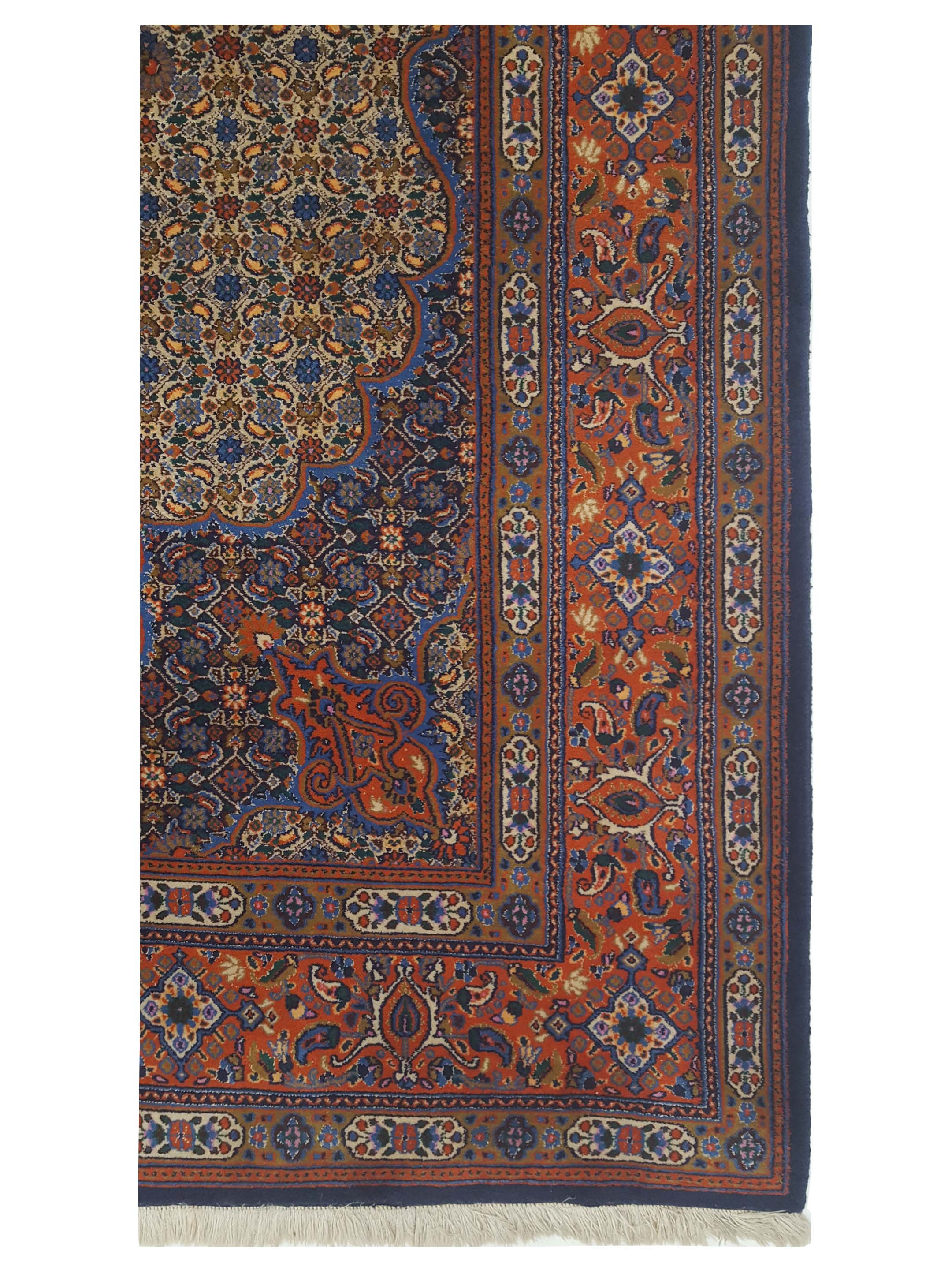 Bijar Hand Knotted Navy 6.6x9.6 - Image 4 of 5