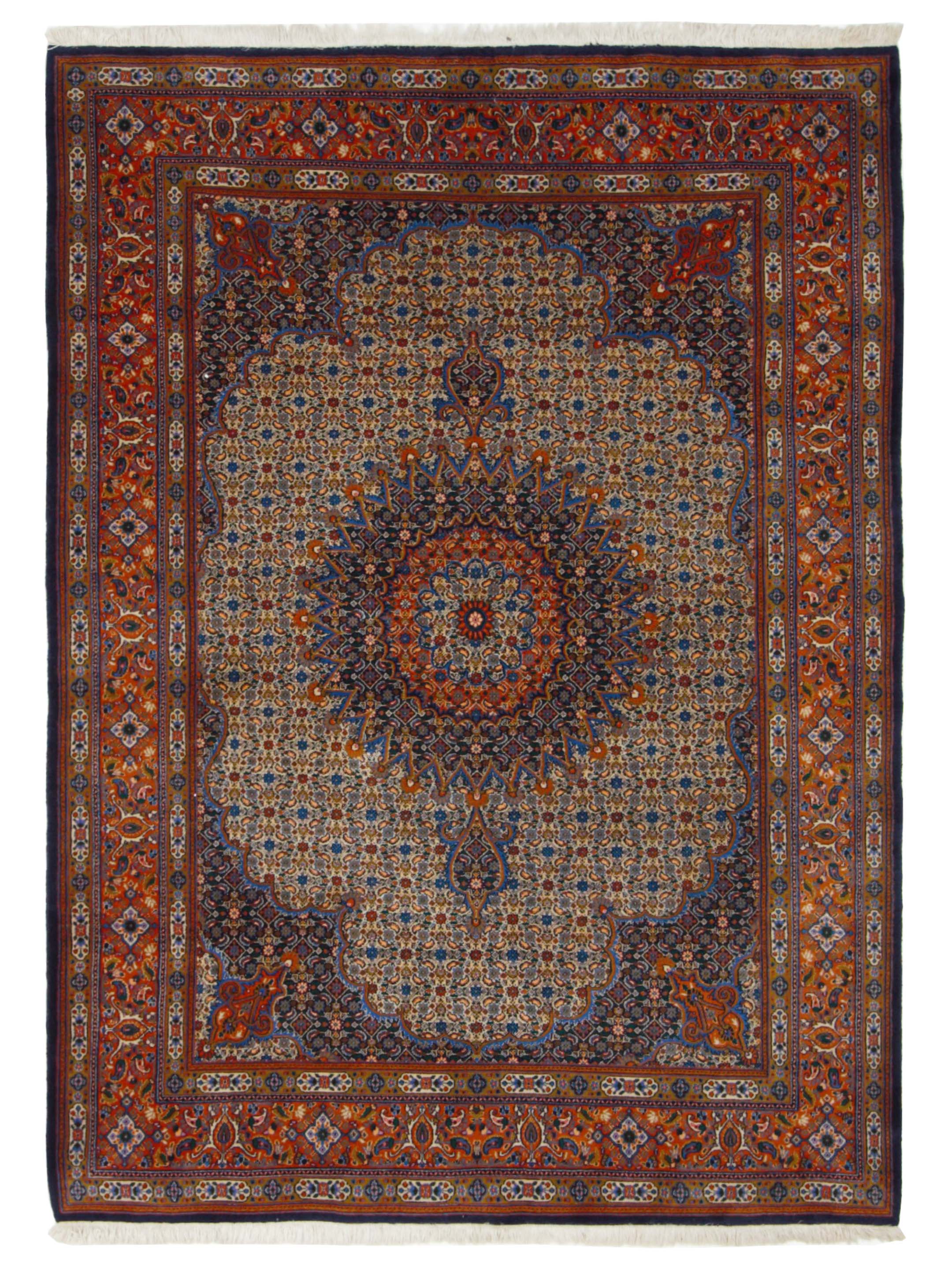 Bijar Hand Knotted Navy 6.6x9.6