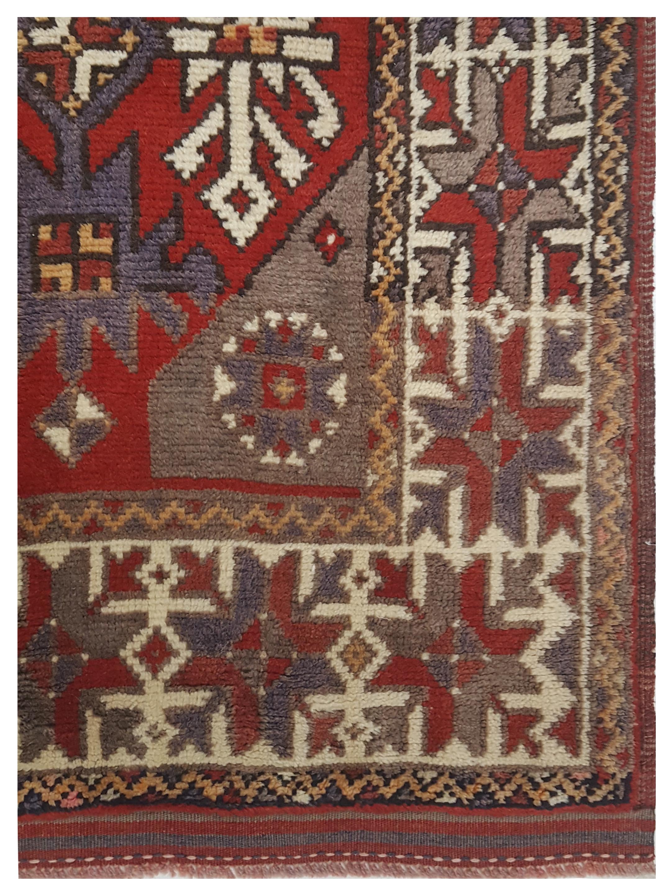 Anatolian Hand Knotted Red 3x5 - Image 3 of 5