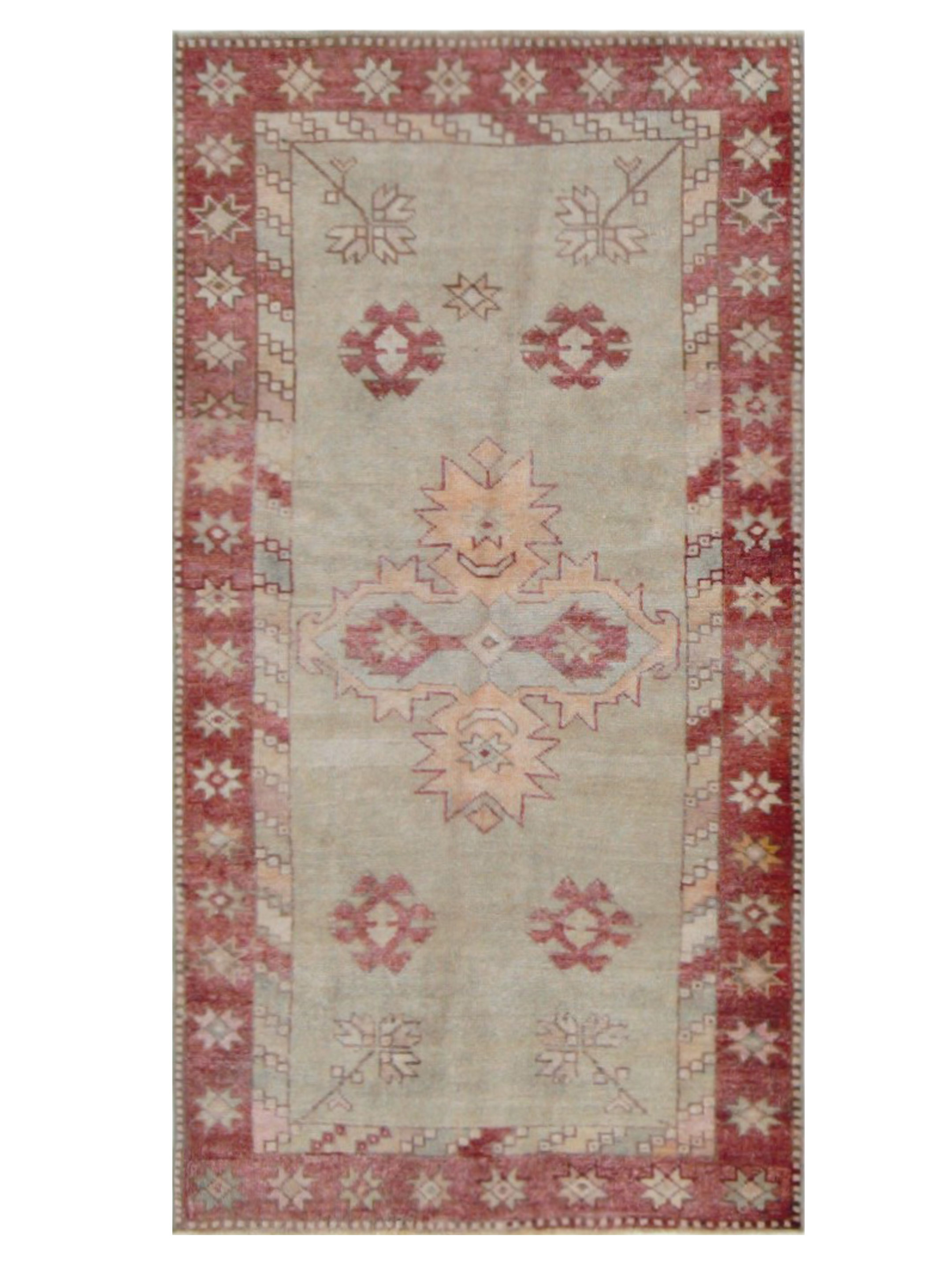Anatolian Hand Knotted Olive 2.6x5