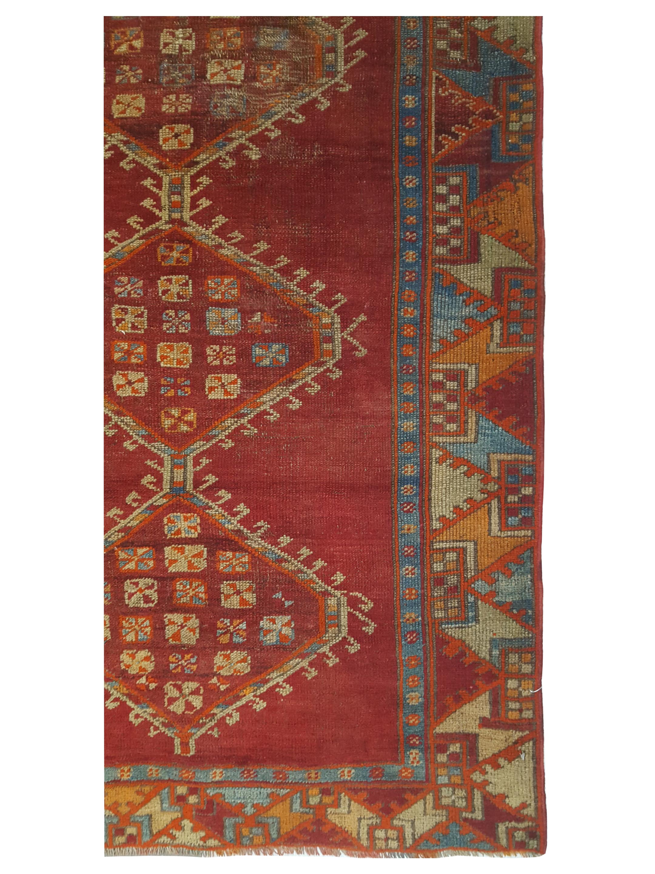 Kula Hand Knotted Orange 3.6x7 - Image 2 of 5