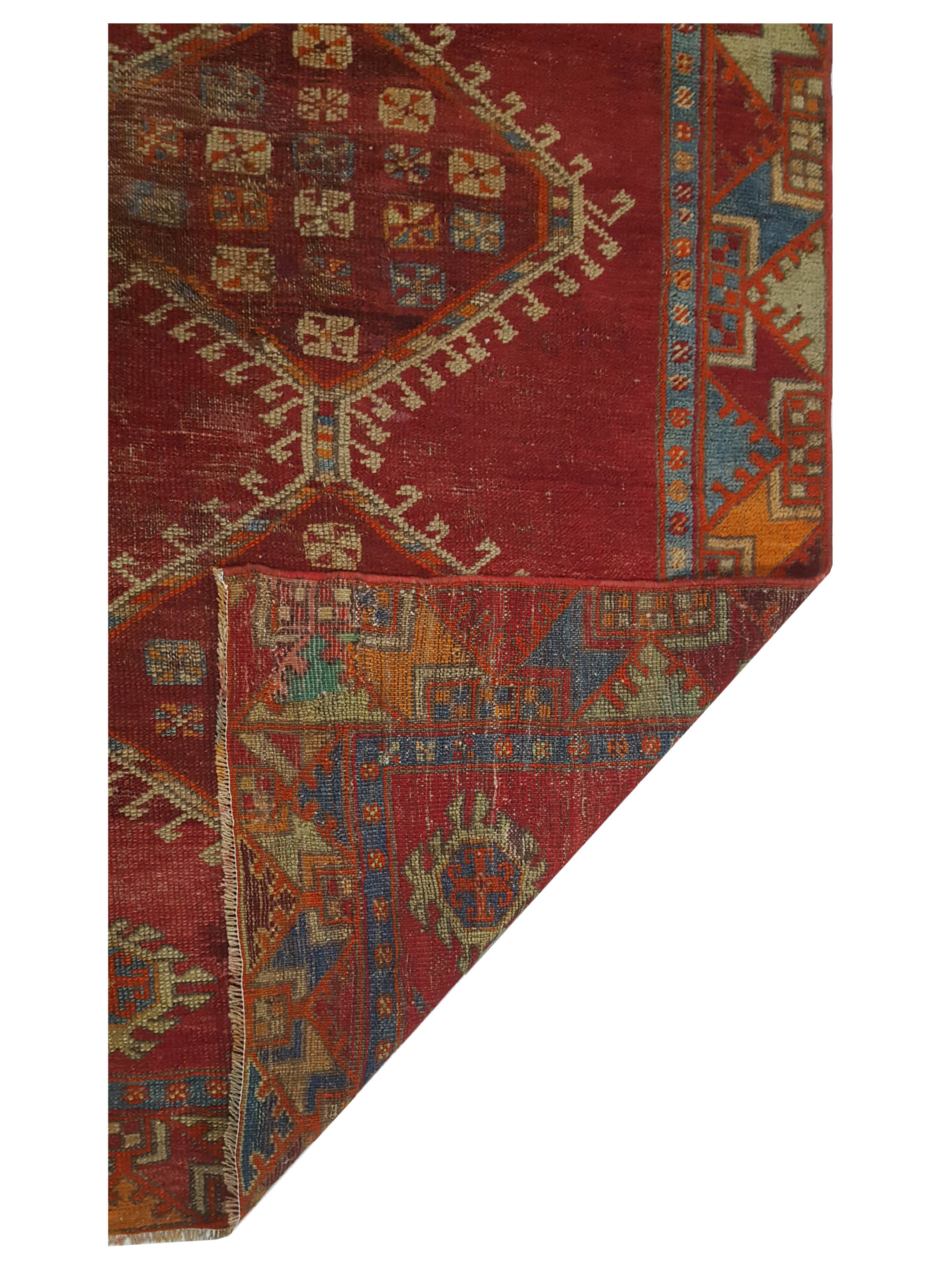 Kula Hand Knotted Orange 3.6x7 - Image 3 of 5