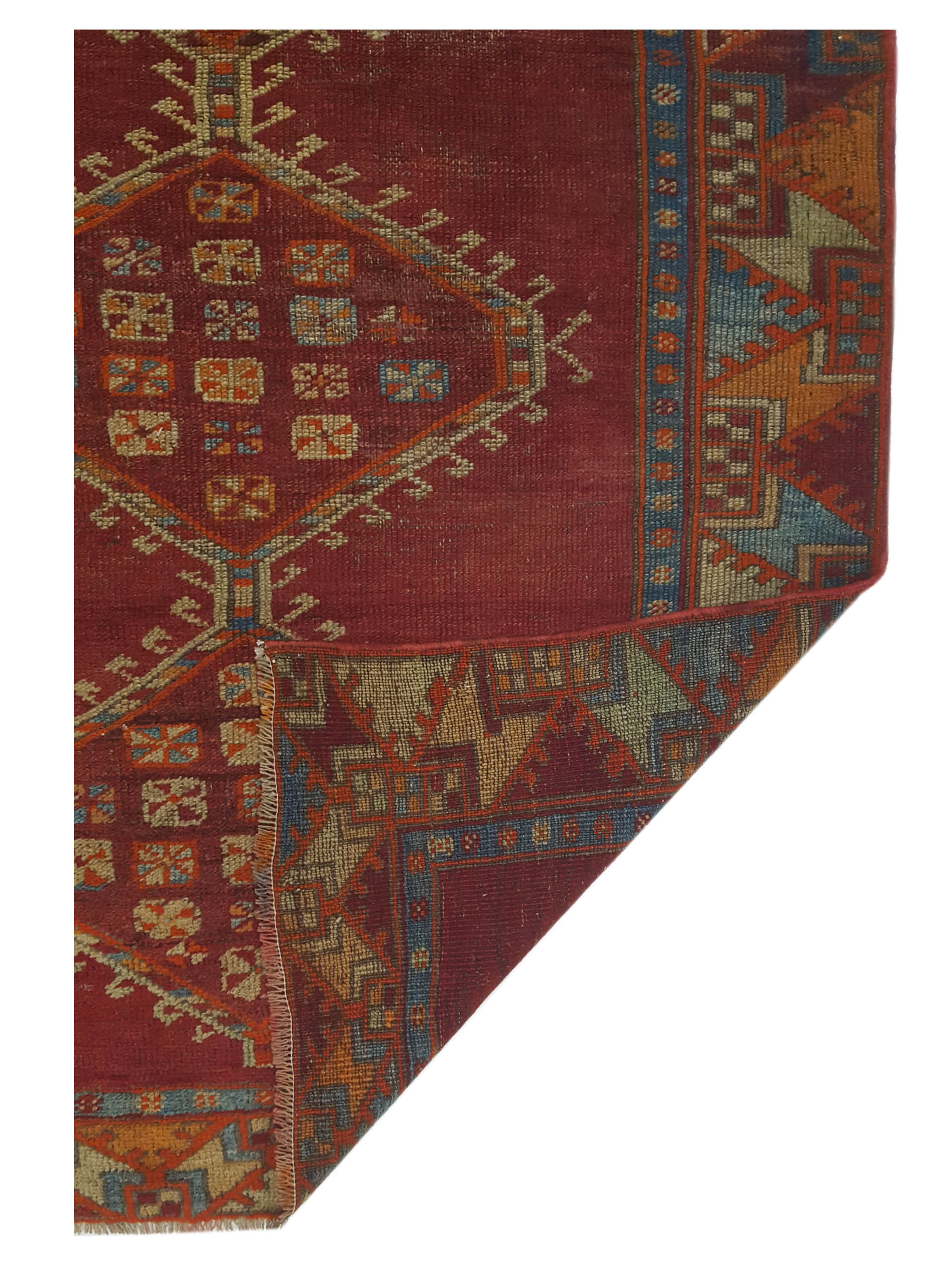 Kula Hand Knotted Orange 3.6x7 - Image 5 of 5