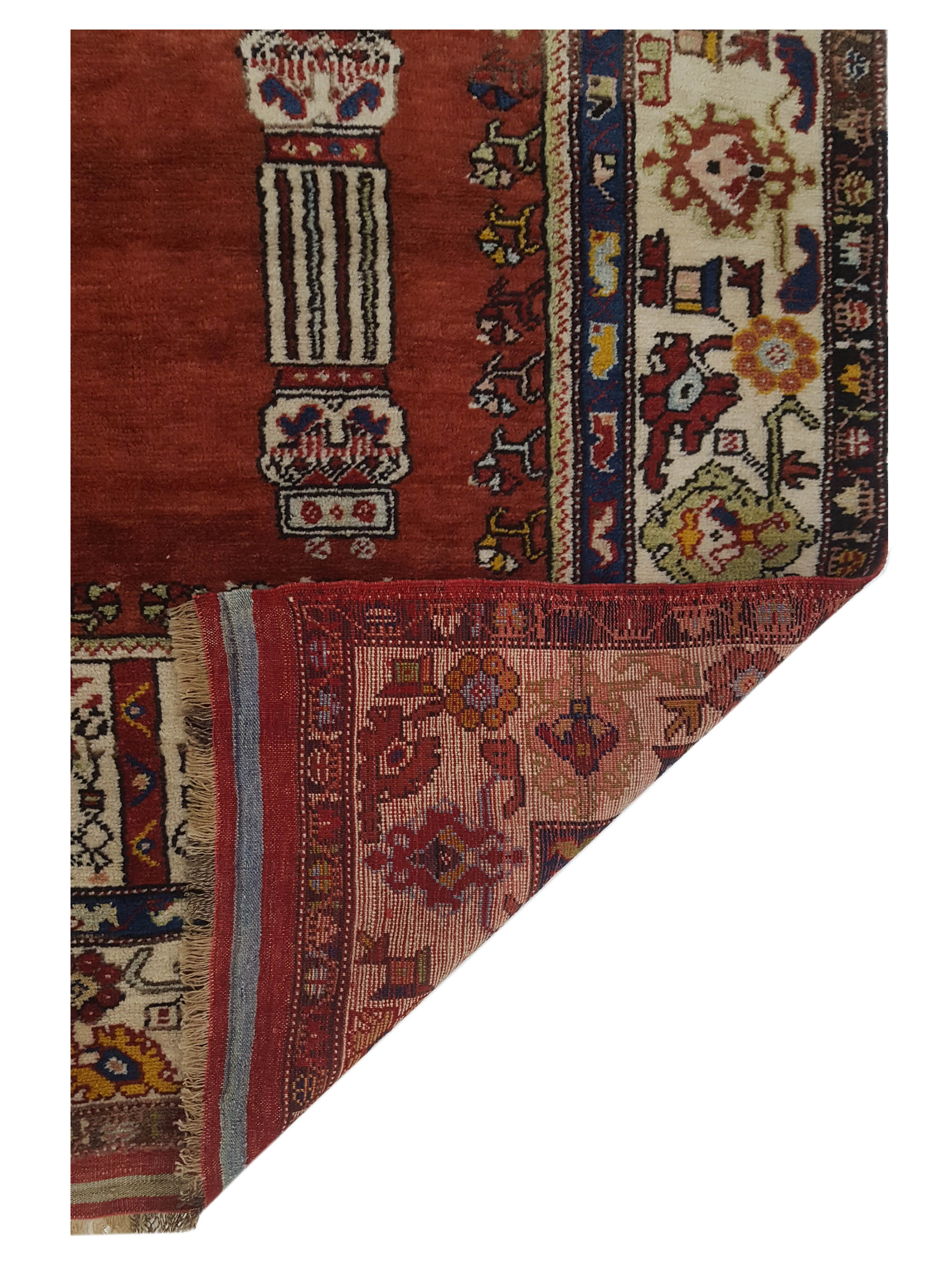 Antique Kars Hand Knotted Red 4x6 - Image 5 of 5