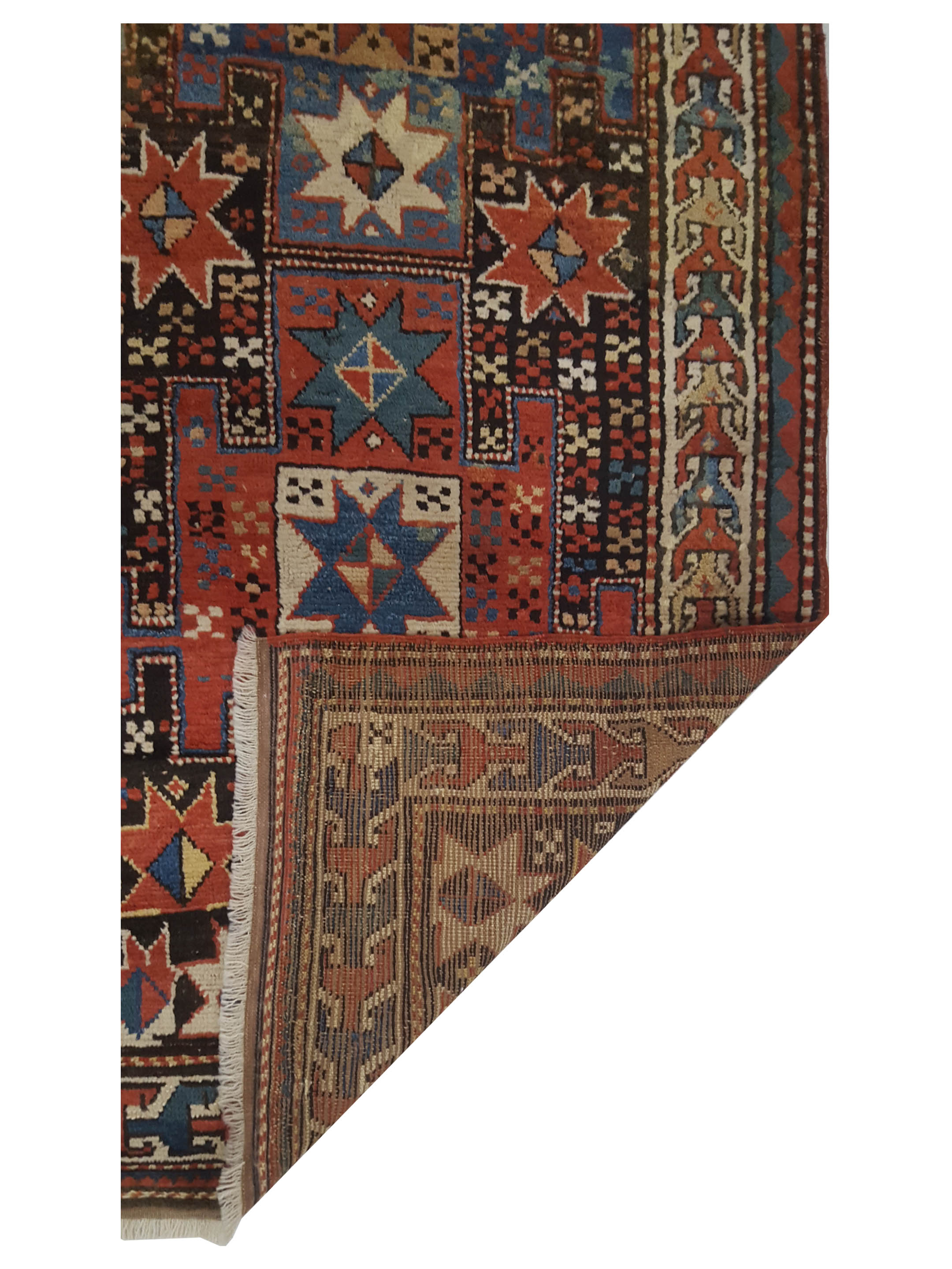 Antique Kazak Orange 3x8 - Image 3 of 5