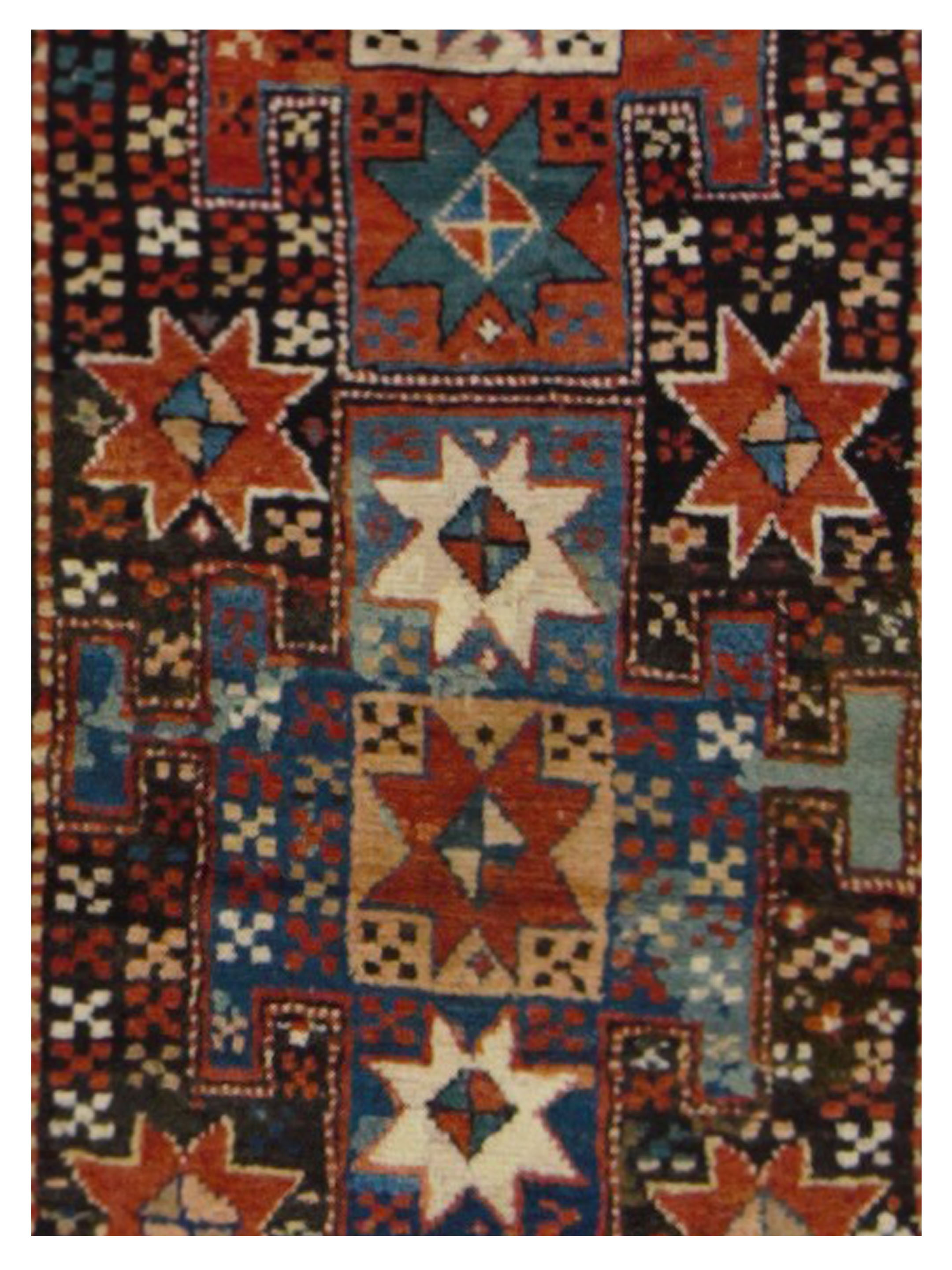 Antique Kazak Orange 3x8 - Image 4 of 5