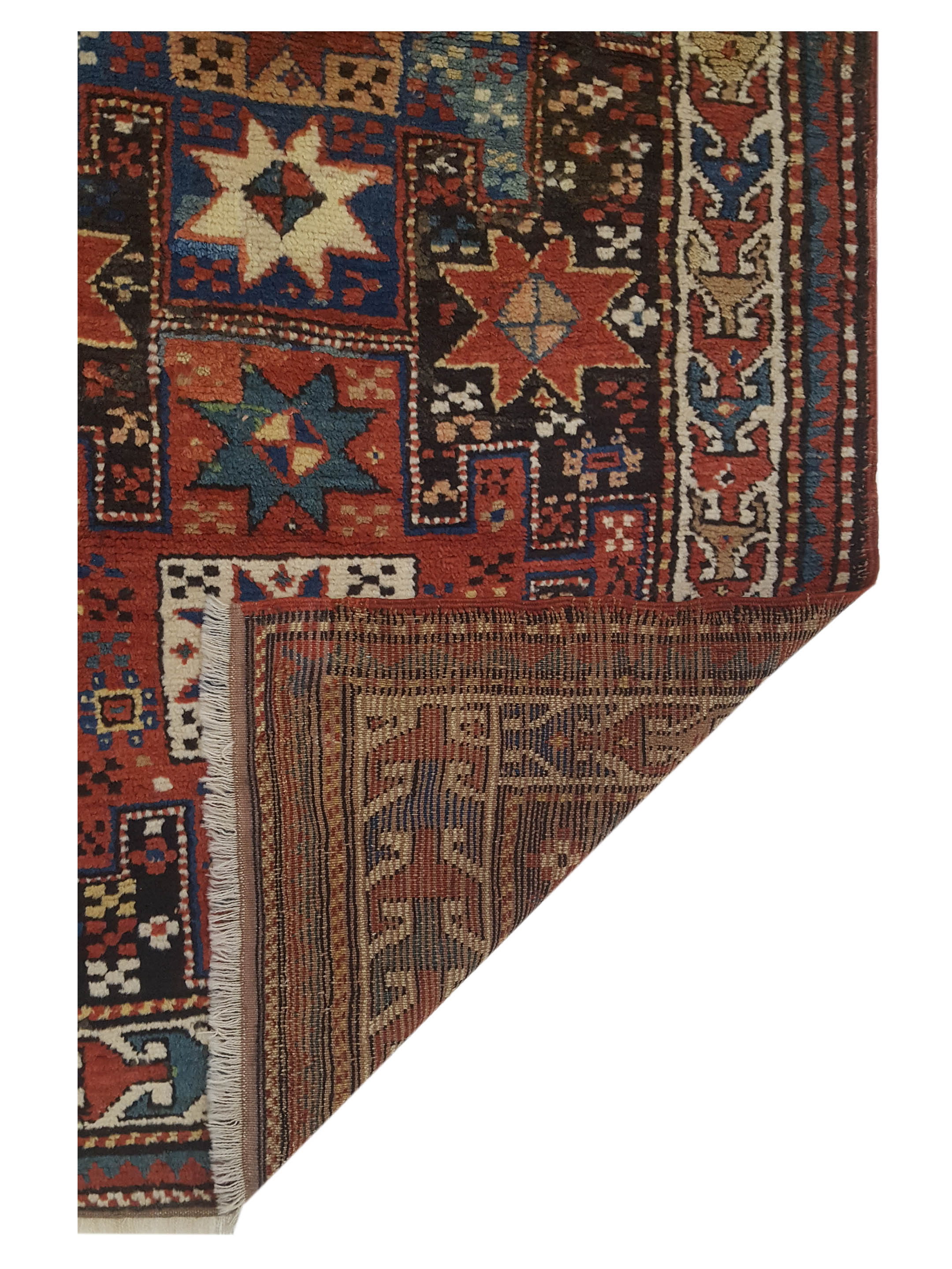 Antique Kazak Orange 3x8 - Image 5 of 5
