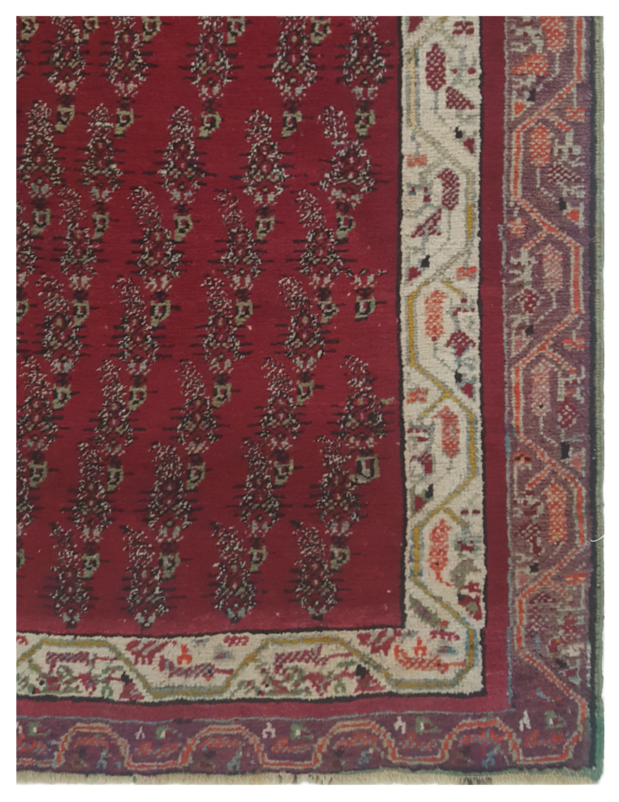 Malayer Hand Knotted Red 3x12 - Image 4 of 5