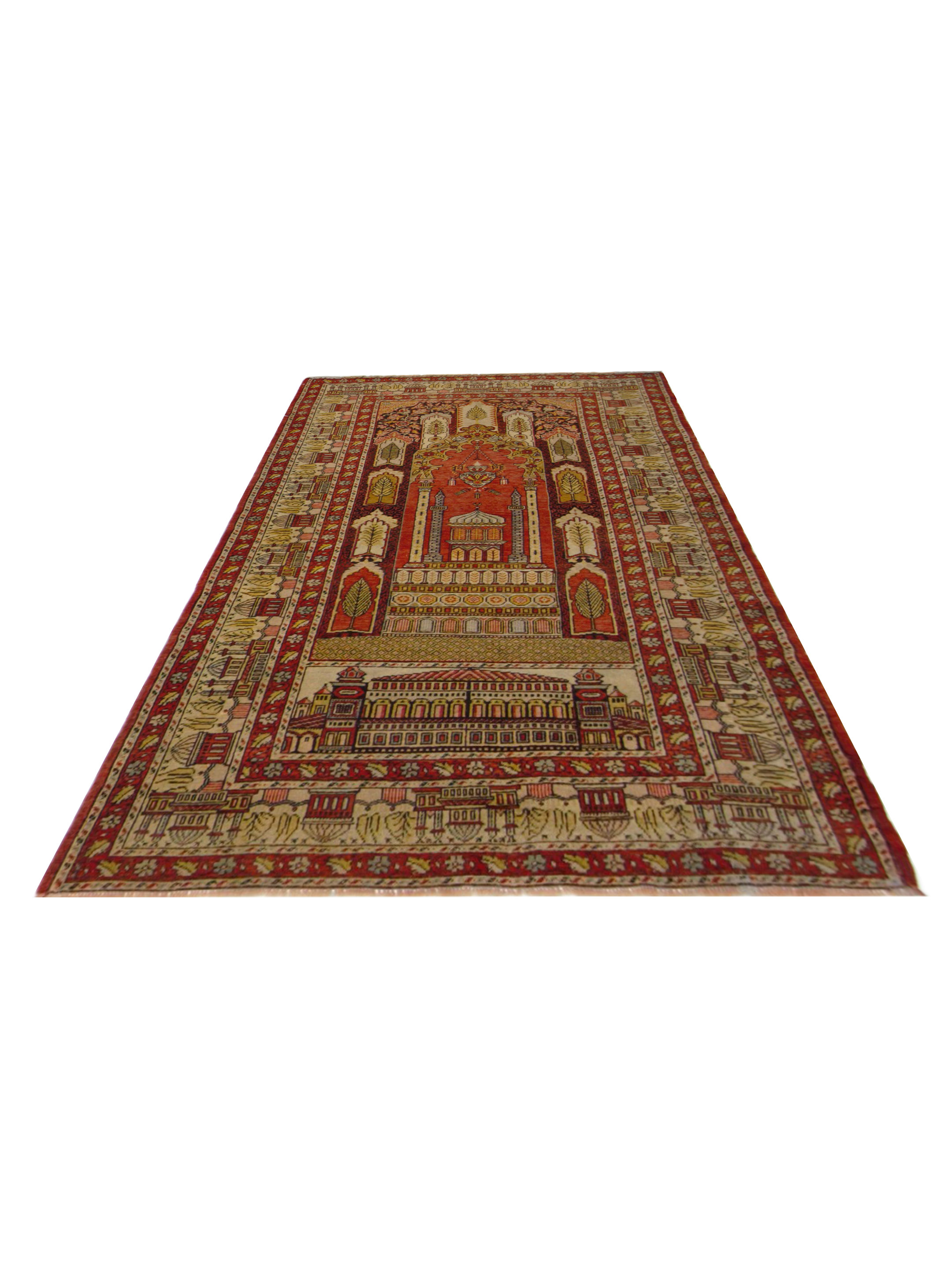 Kayseri Hand Knotted Red 5x7 - Image 2 of 5
