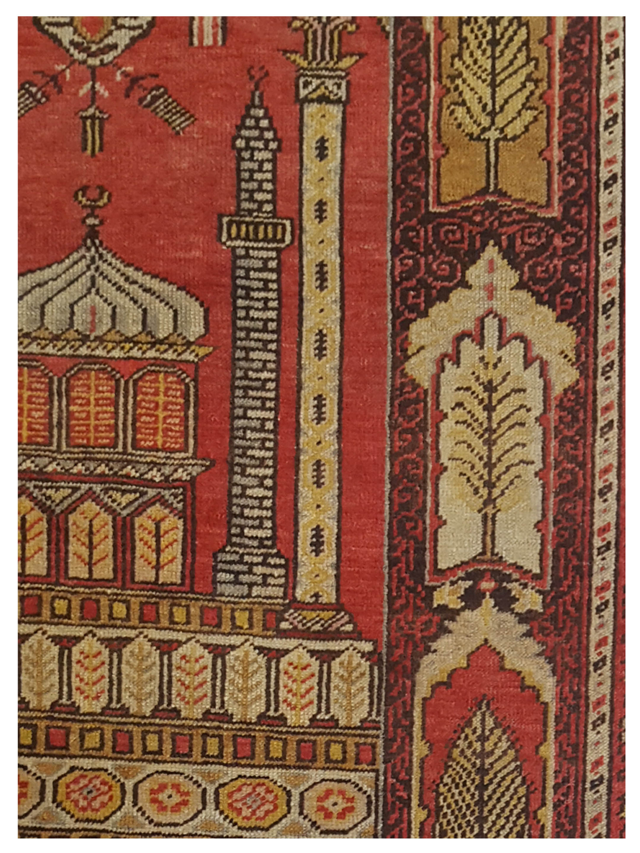 Kayseri Hand Knotted Red 5x7 - Image 3 of 5