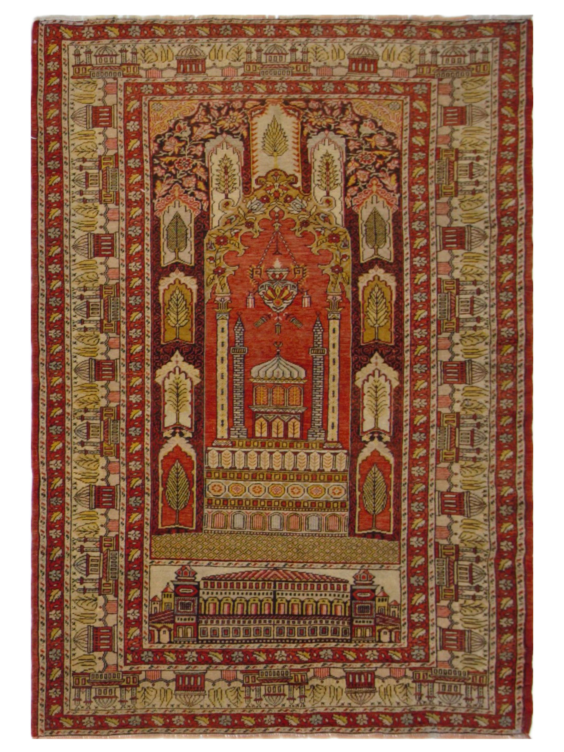 Kayseri Hand Knotted Red 5x7