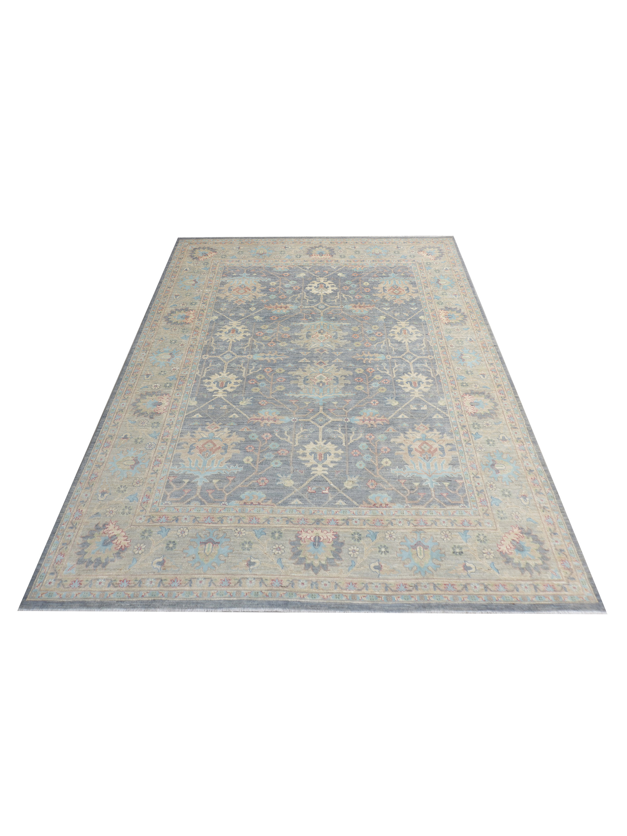 Ziegler Silk Route Hand Knotted D.Grey 9x12 - Image 2 of 5