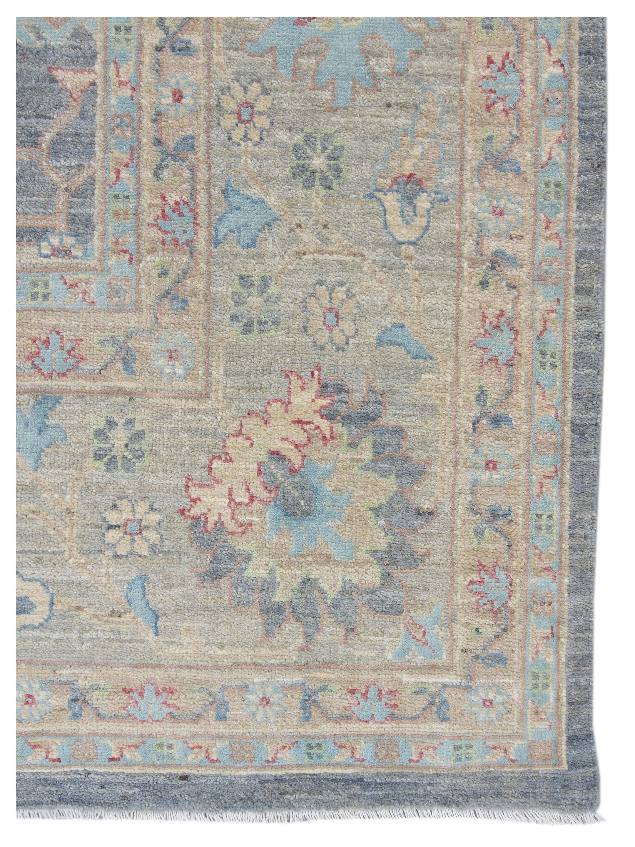 Ziegler Silk Route Hand Knotted D.Grey 9x12 - Image 4 of 5