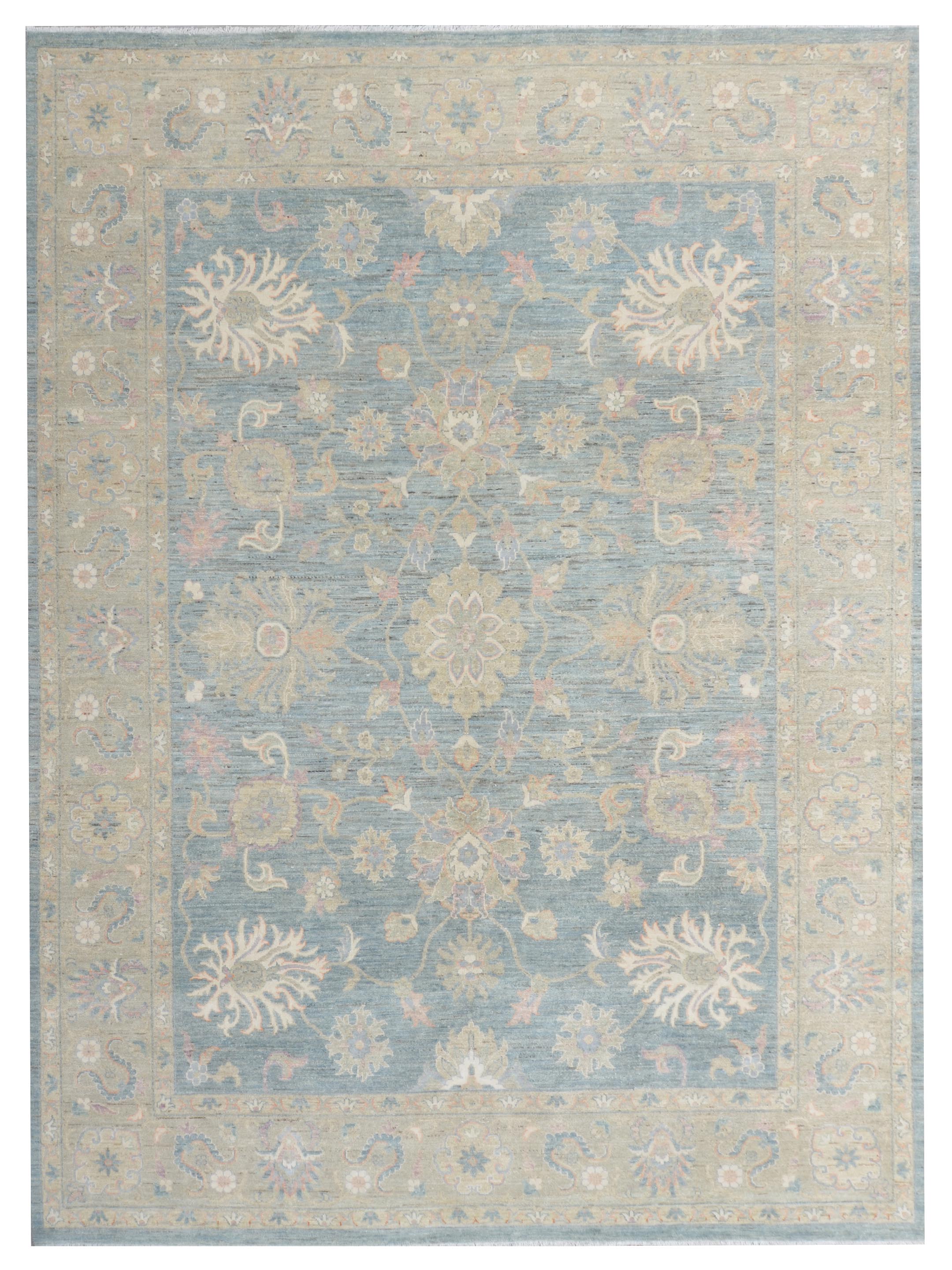 Ziegler Silk Route Hand Knotted Grey 9x12