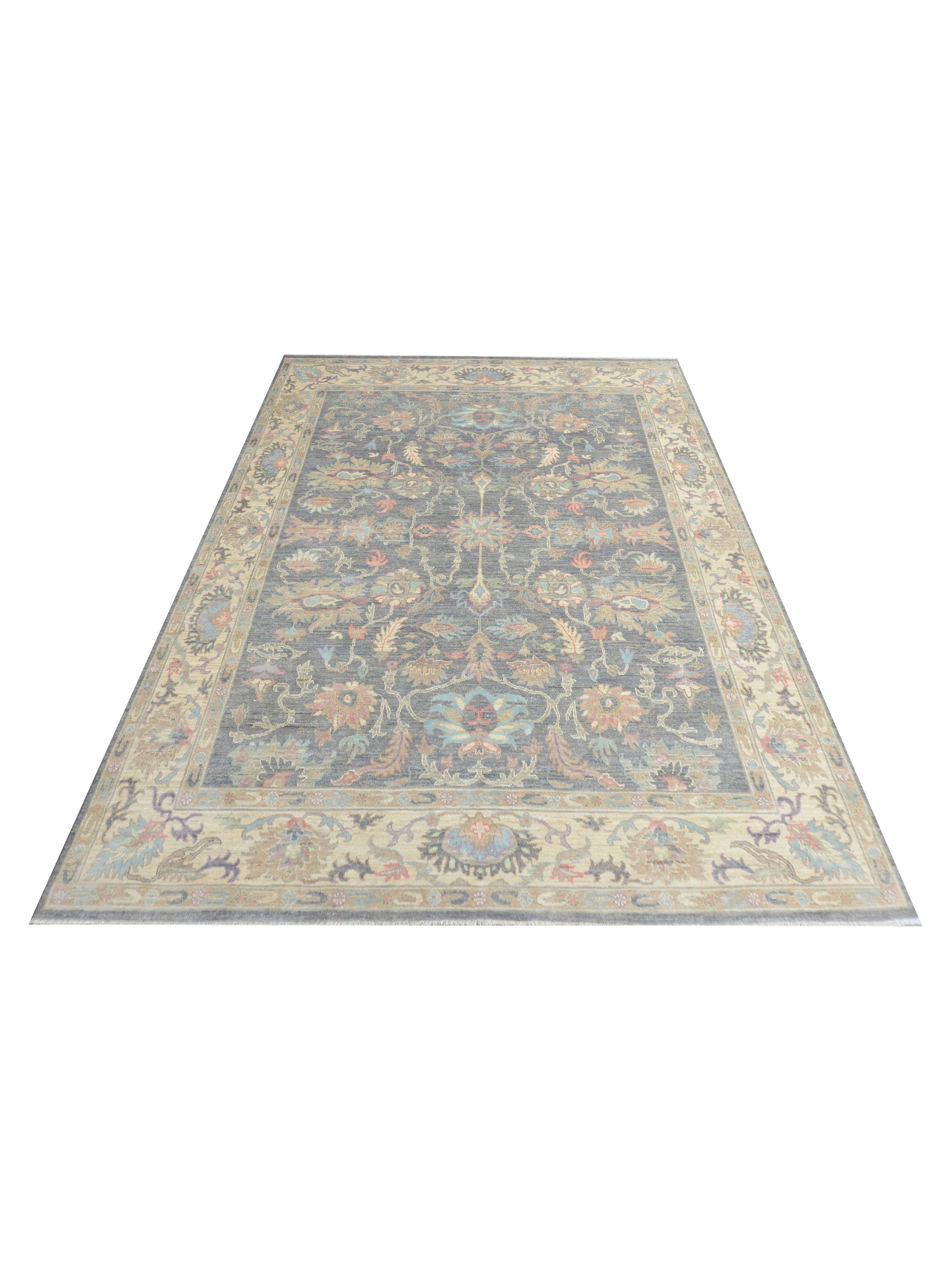 Ziegler Silk Route Hand Knotted D.Grey 8x10 - Image 2 of 5