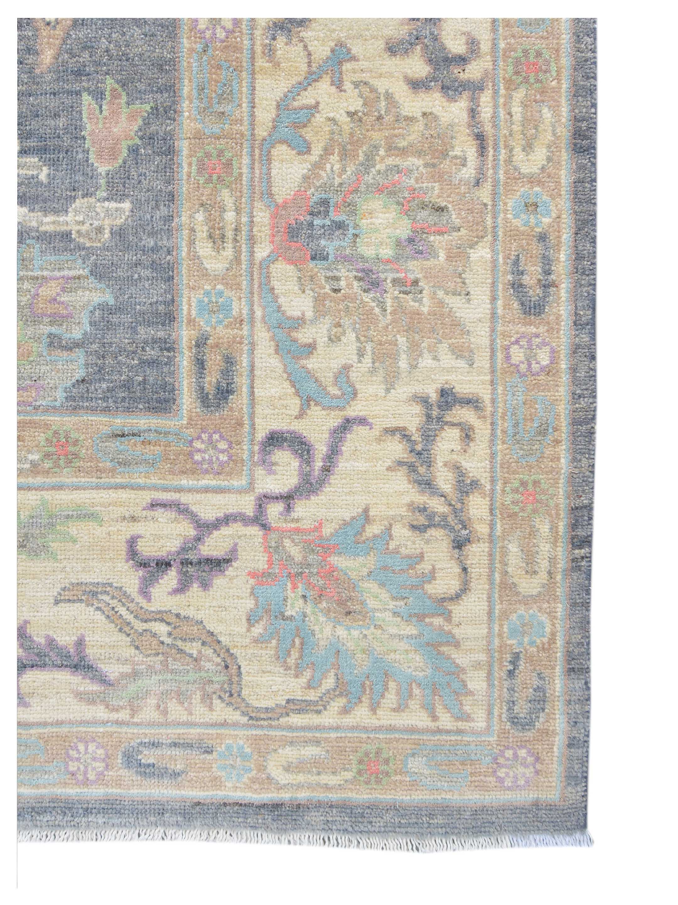 Ziegler Silk Route Hand Knotted D.Grey 8x10 - Image 4 of 5