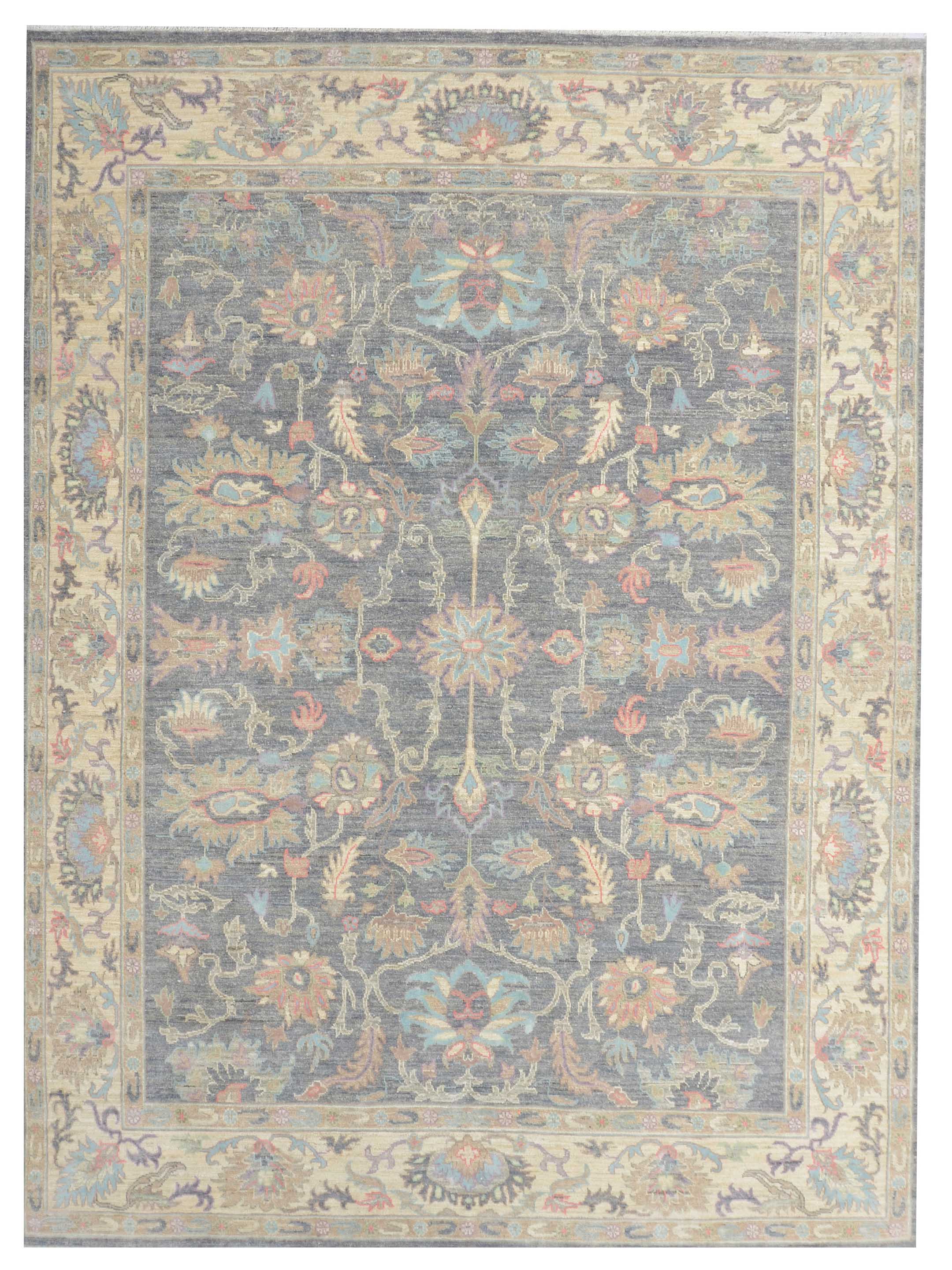 Ziegler Silk Route Hand Knotted D.Grey 8x10