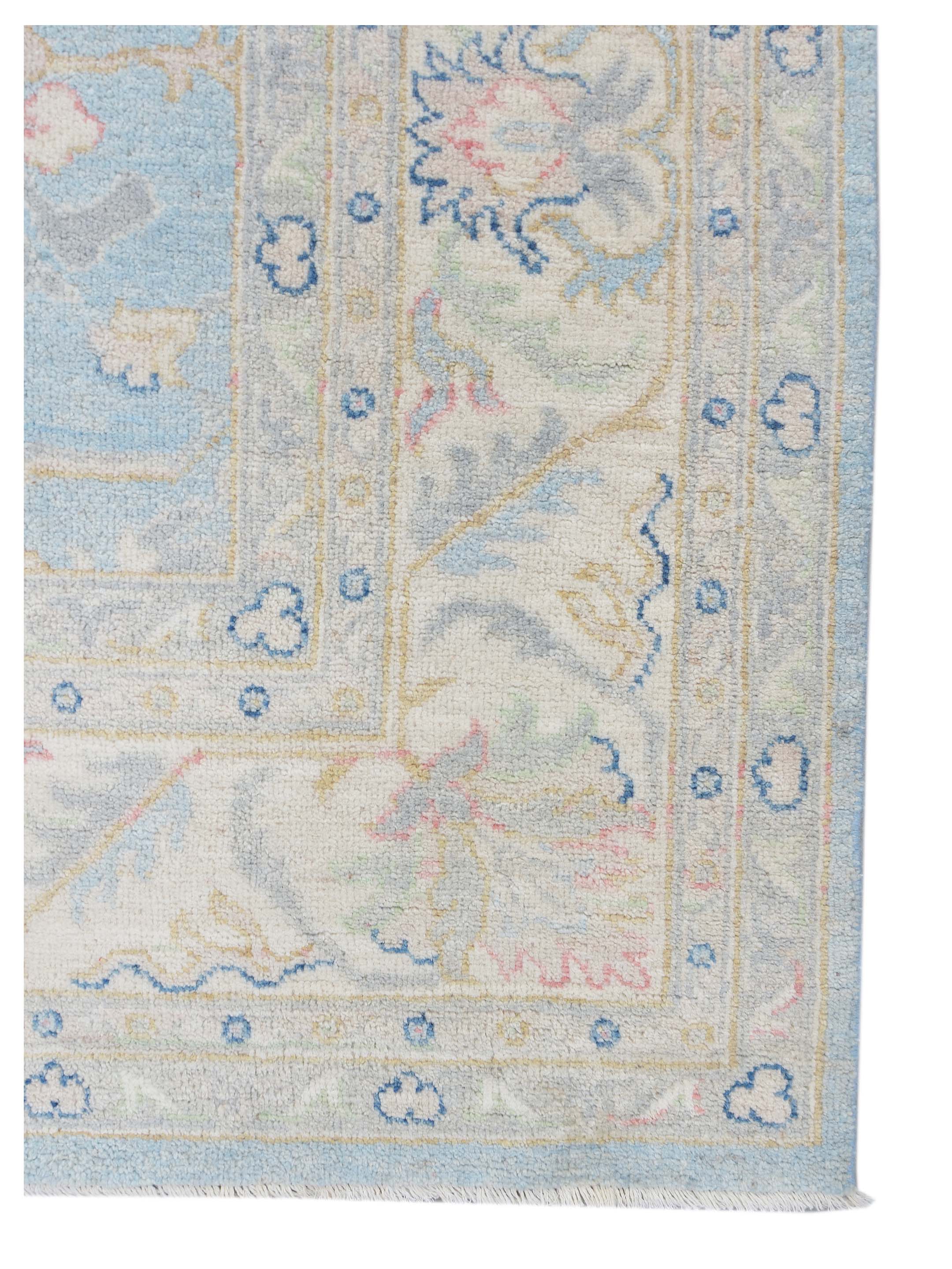 Ziegler Hand Knotted Lt.Blue 8x10 - Image 4 of 5