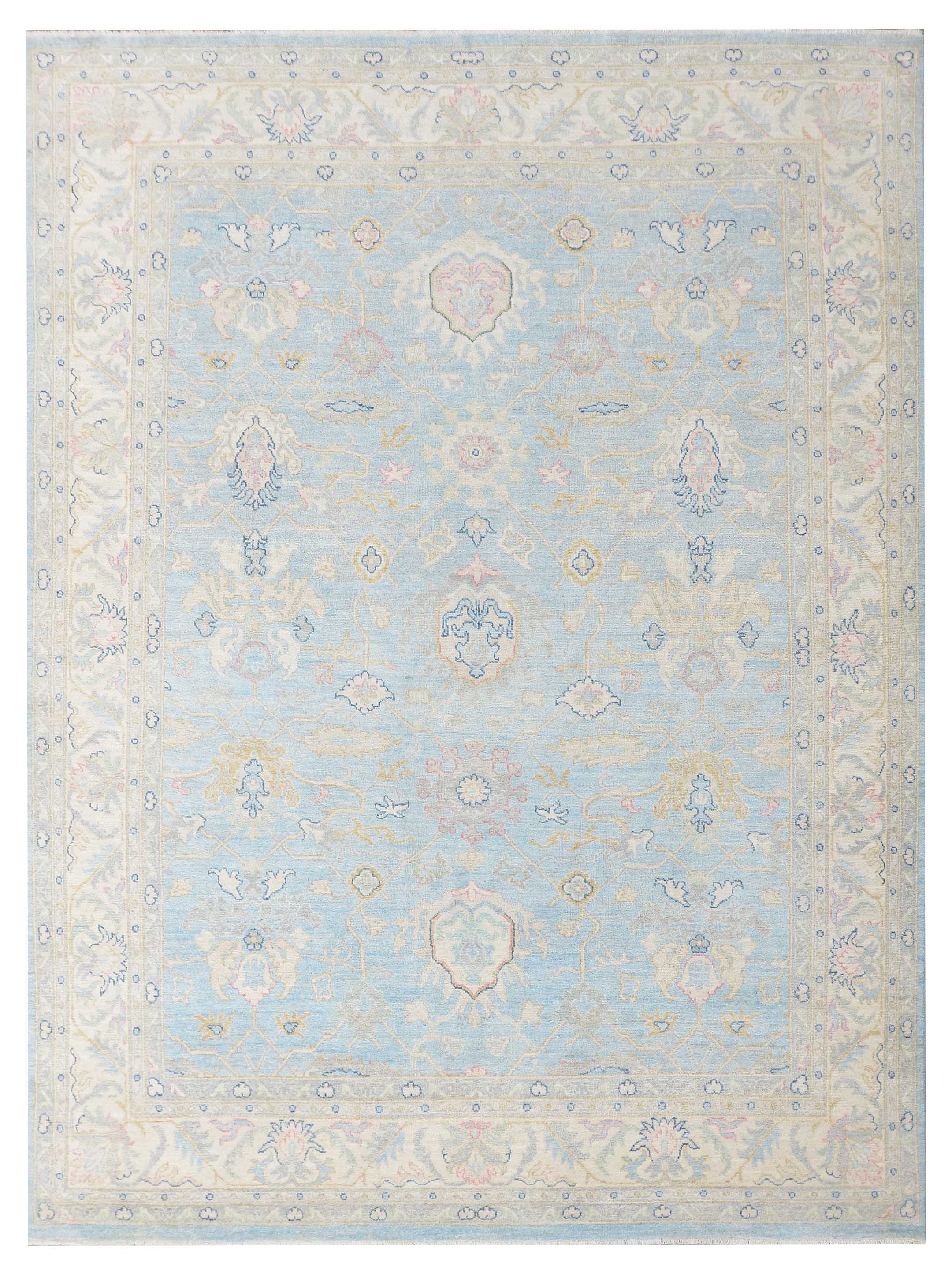 Ziegler Hand Knotted Lt.Blue 8x10