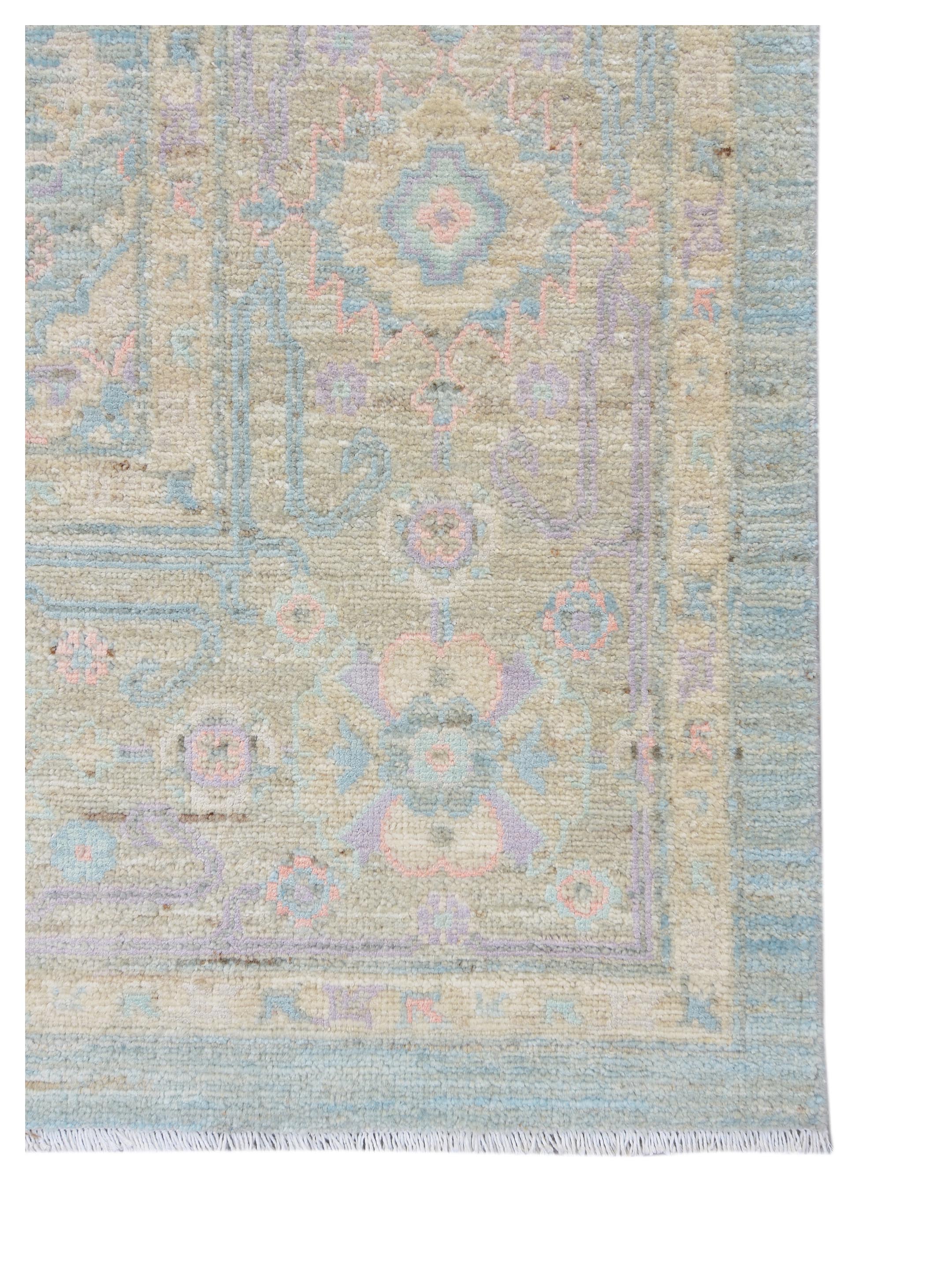 Ziegler Silk Route Hand Knotted Lt.Blue 8x10 - Image 4 of 5