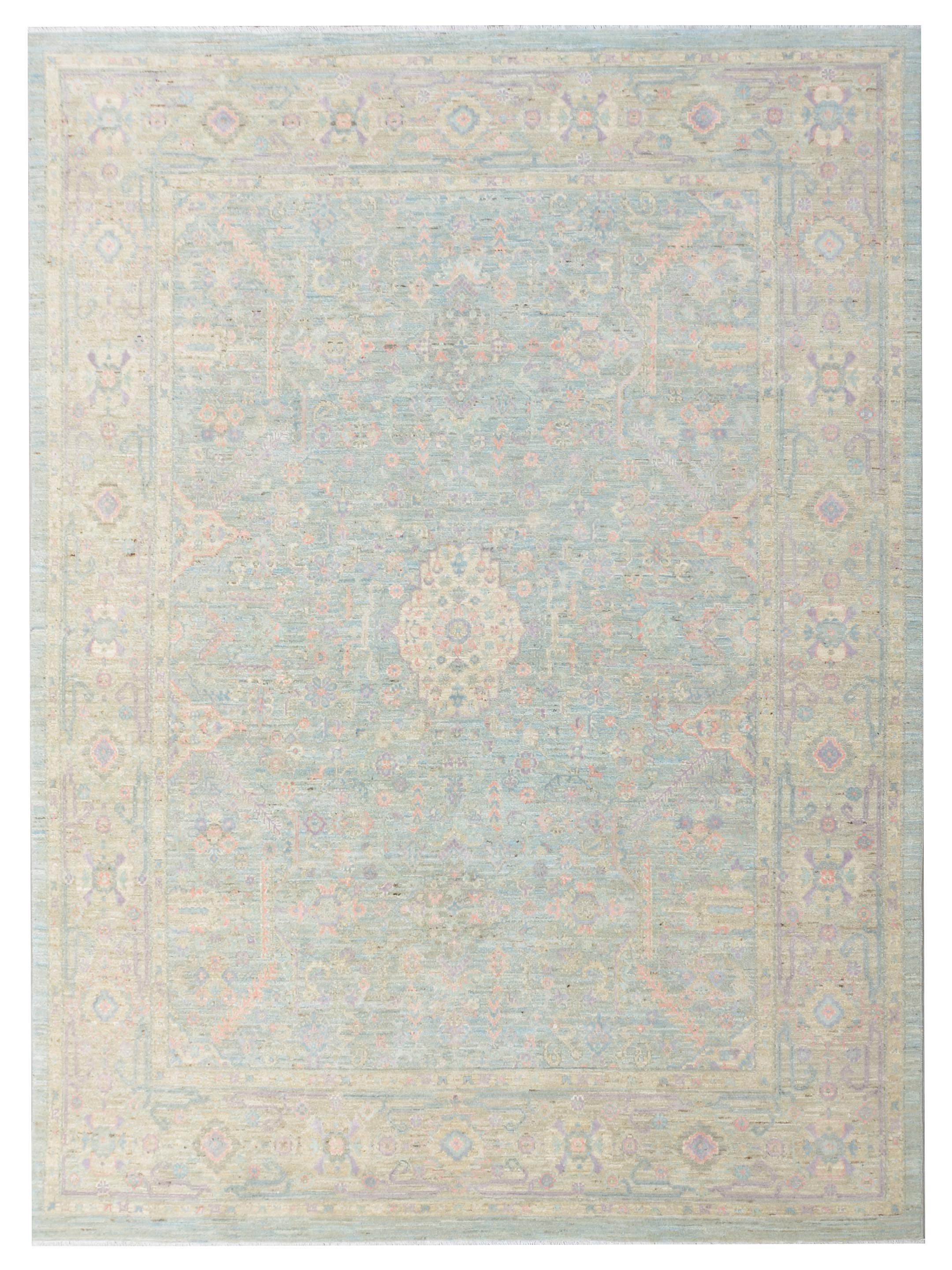 Ziegler Silk Route Hand Knotted Lt.Blue 8x10