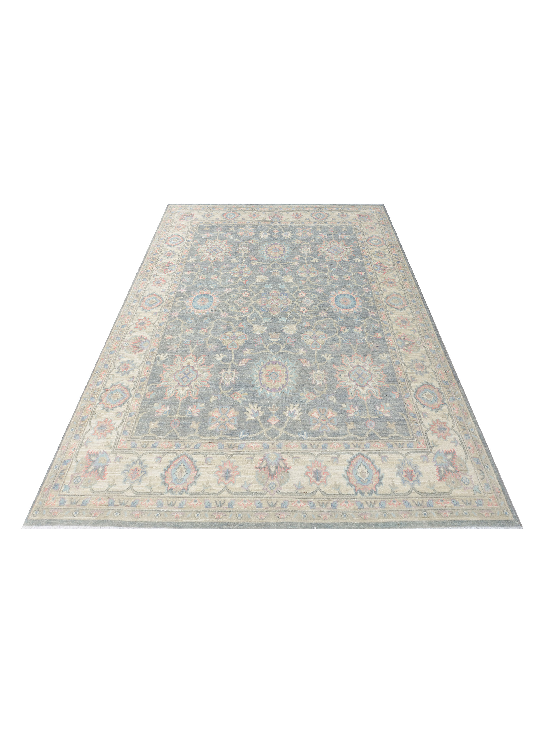 Ziegler Silk Route Hand Knotted Grey 8x10 - Image 2 of 5