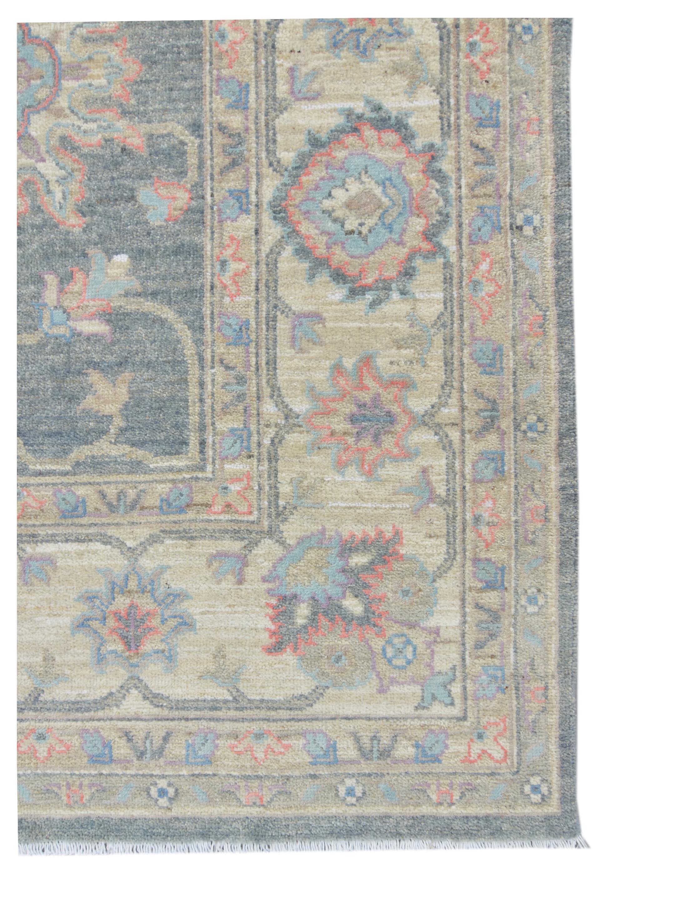 Ziegler Silk Route Hand Knotted Grey 8x10 - Image 4 of 5