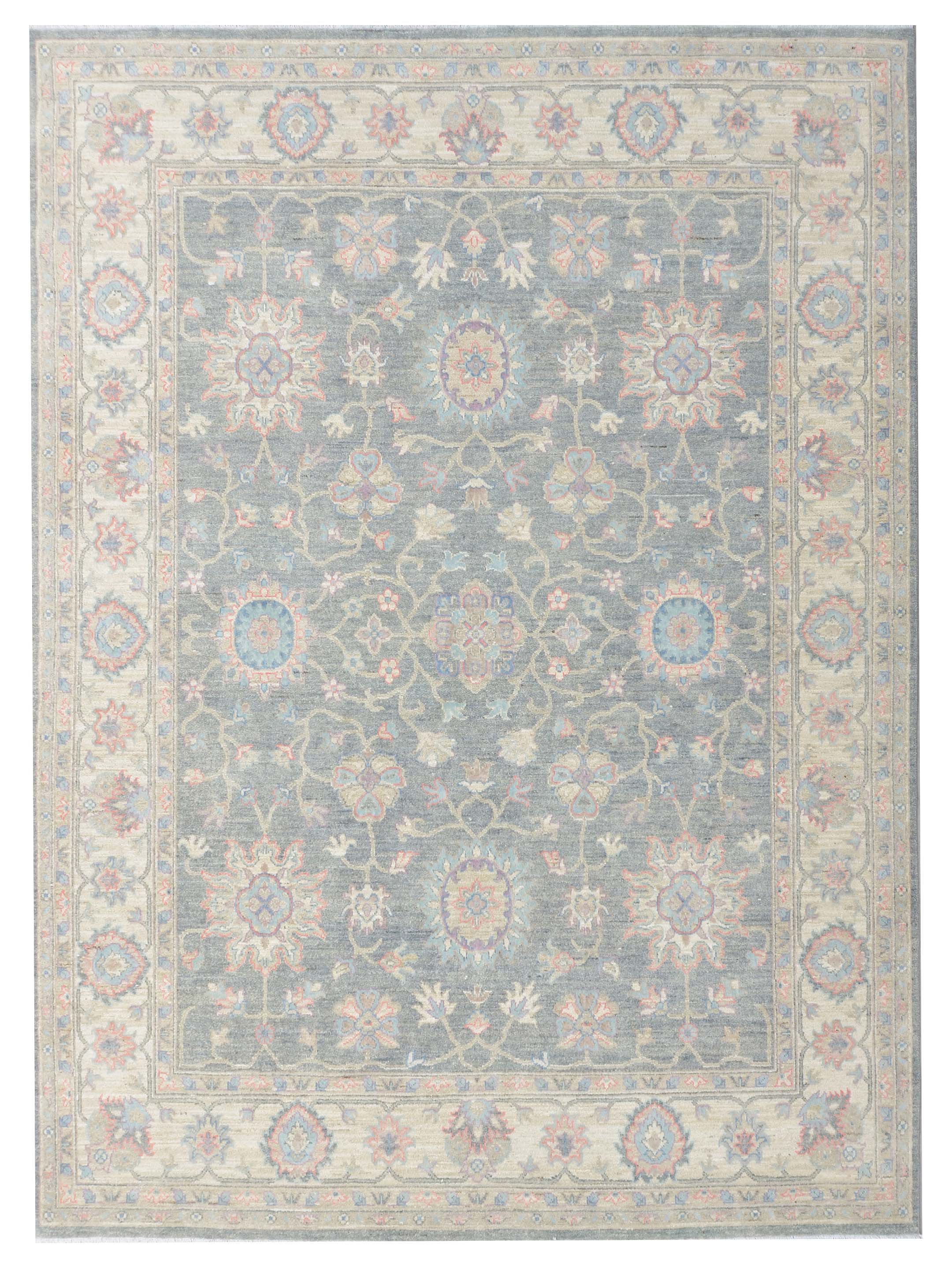 Ziegler Silk Route Hand Knotted Grey 8x10