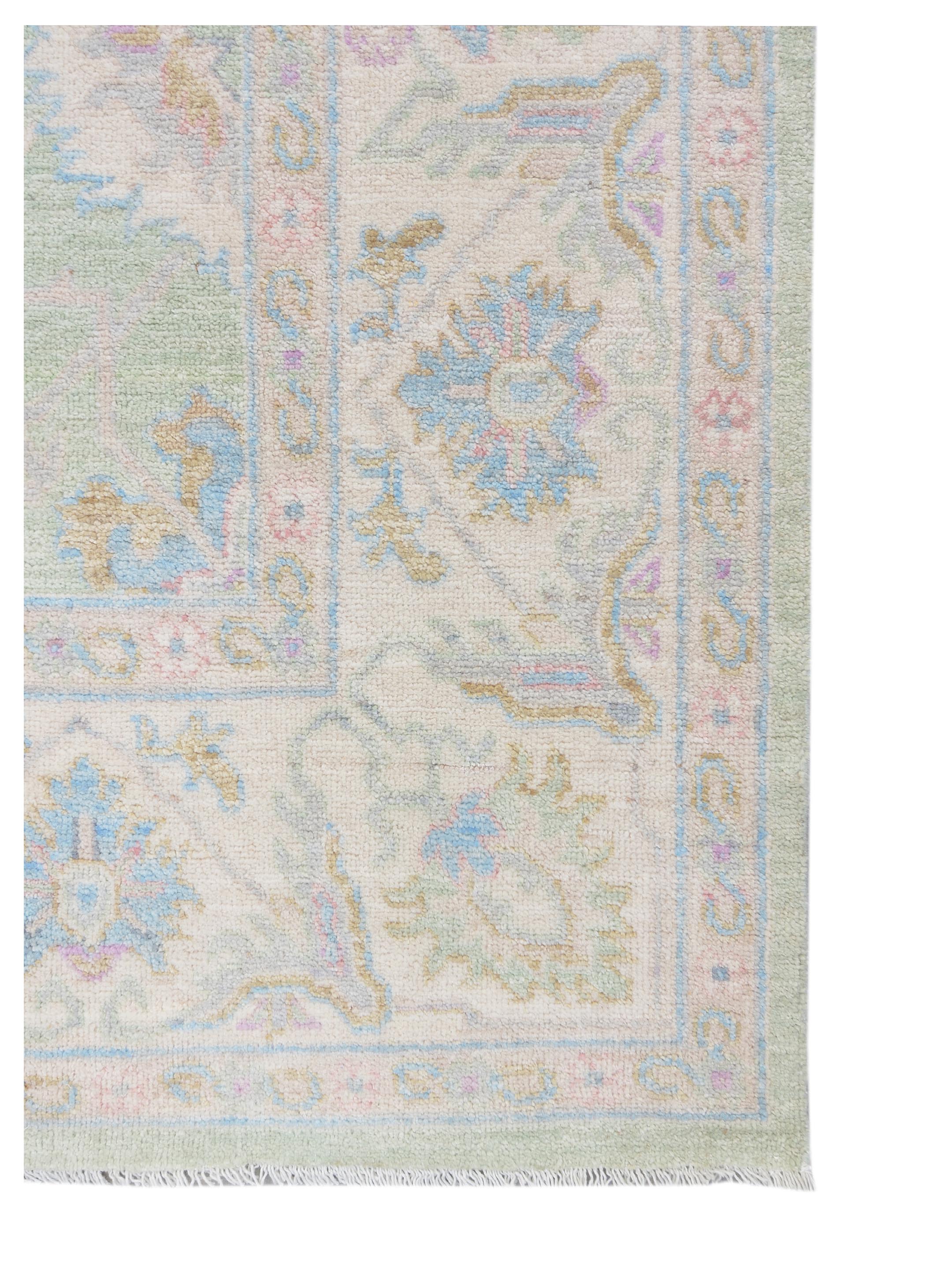 Ziegler Hand Knotted Lt.Green 8x10 - Image 4 of 5