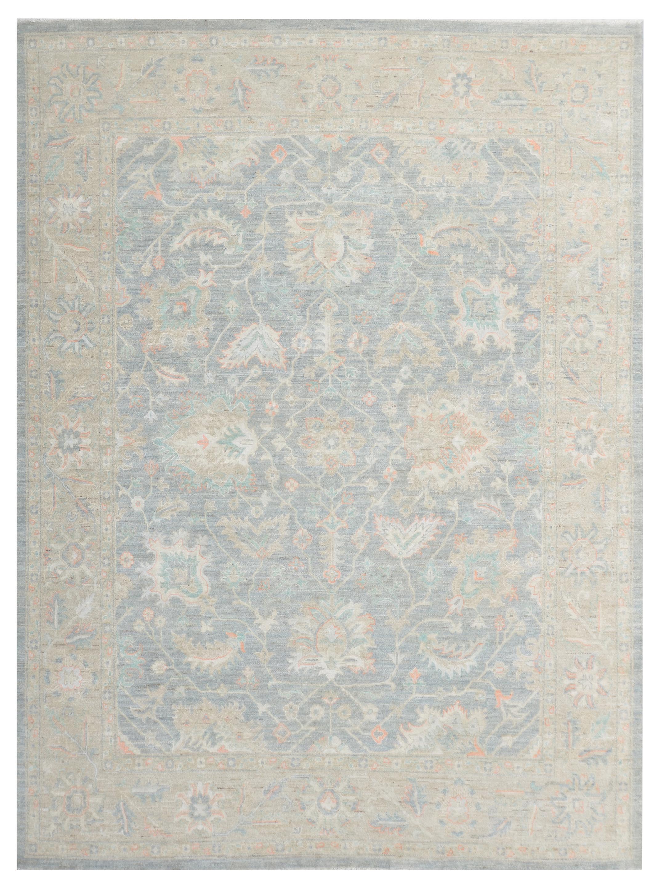 Ziegler Silk Route Hand Knotted Grey 8x10
