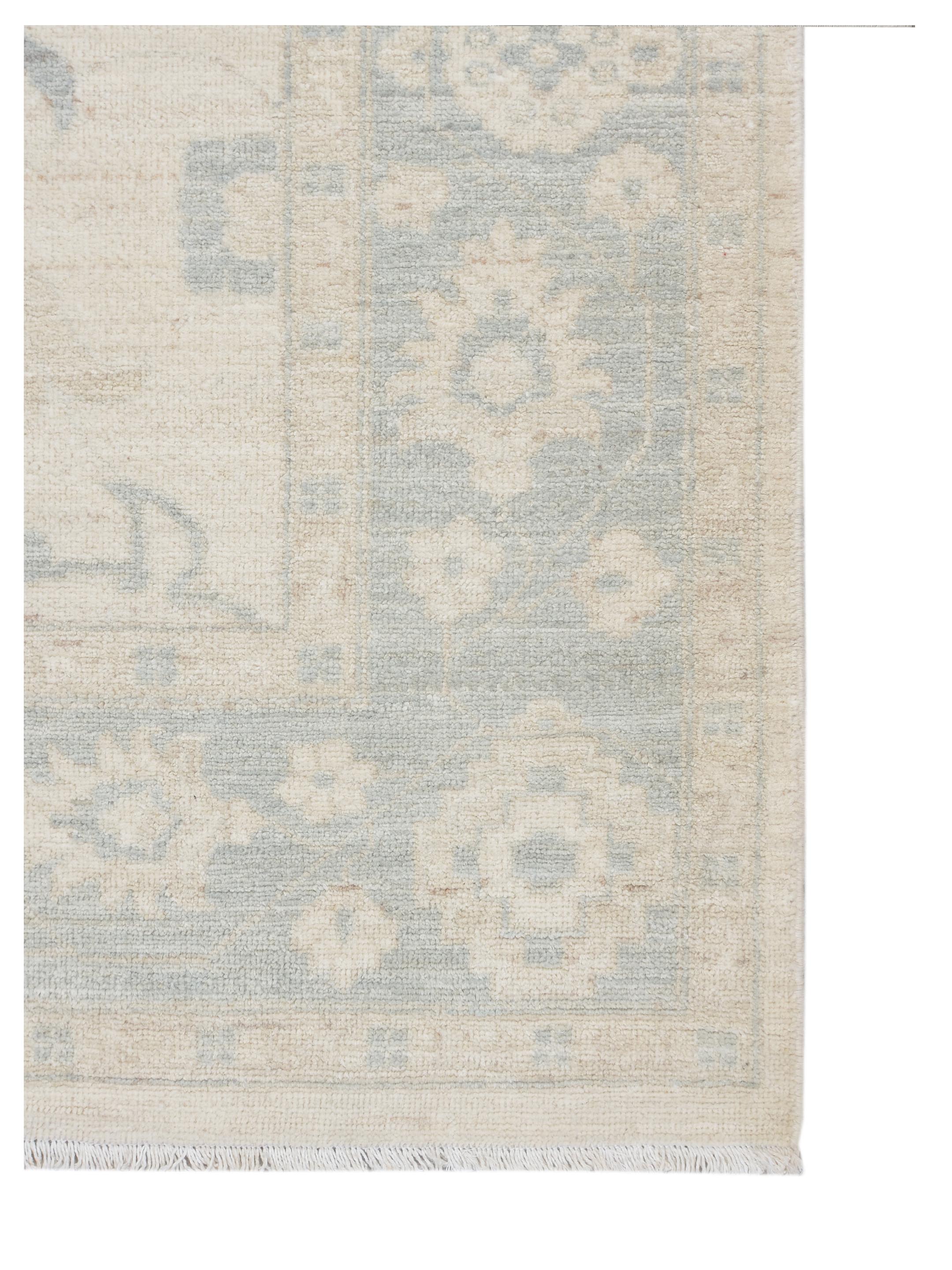 Agra Hand Knotted Cream 9x12 - Image 4 of 5
