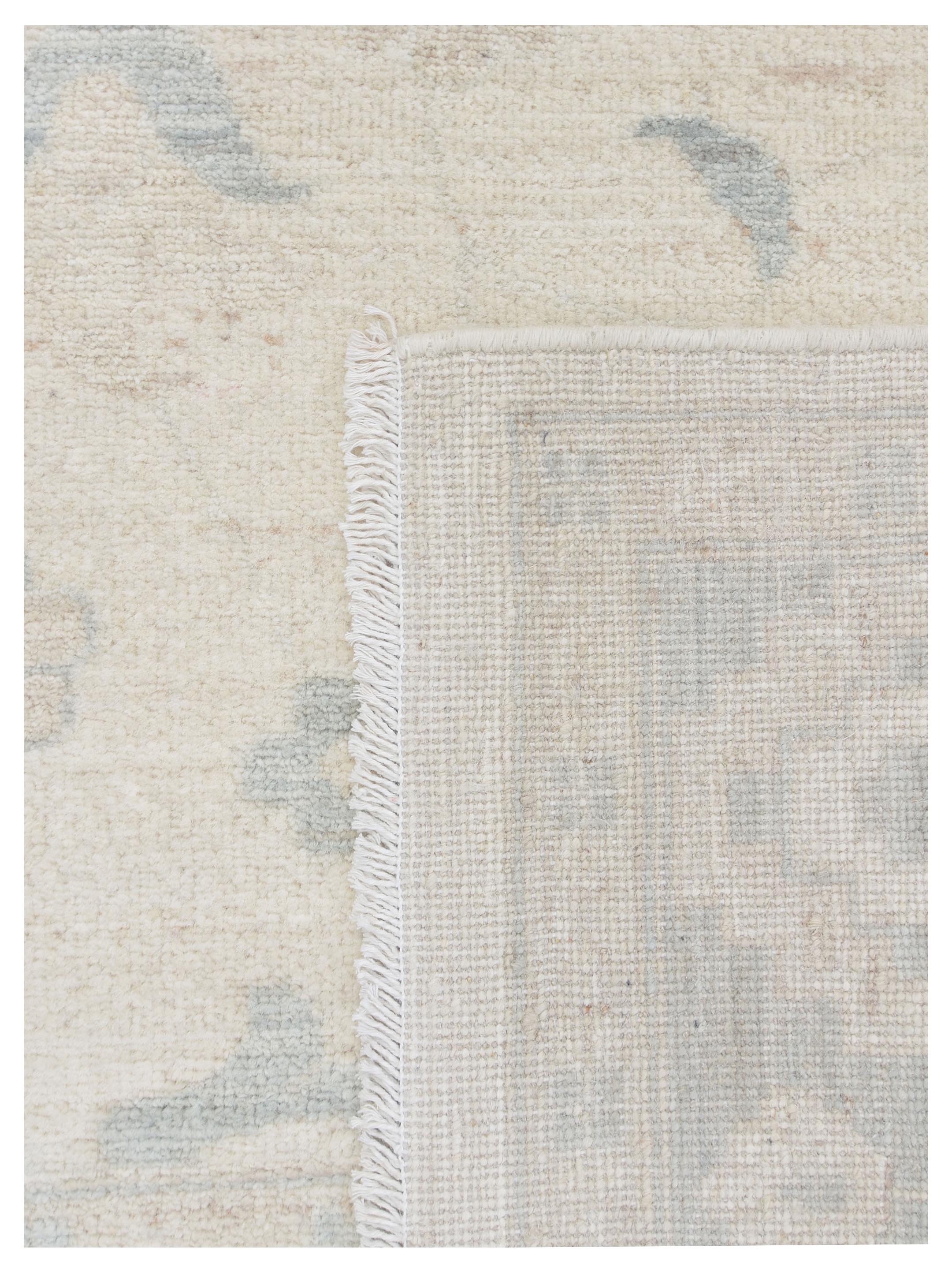 Agra Hand Knotted Cream 9x12 - Image 5 of 5
