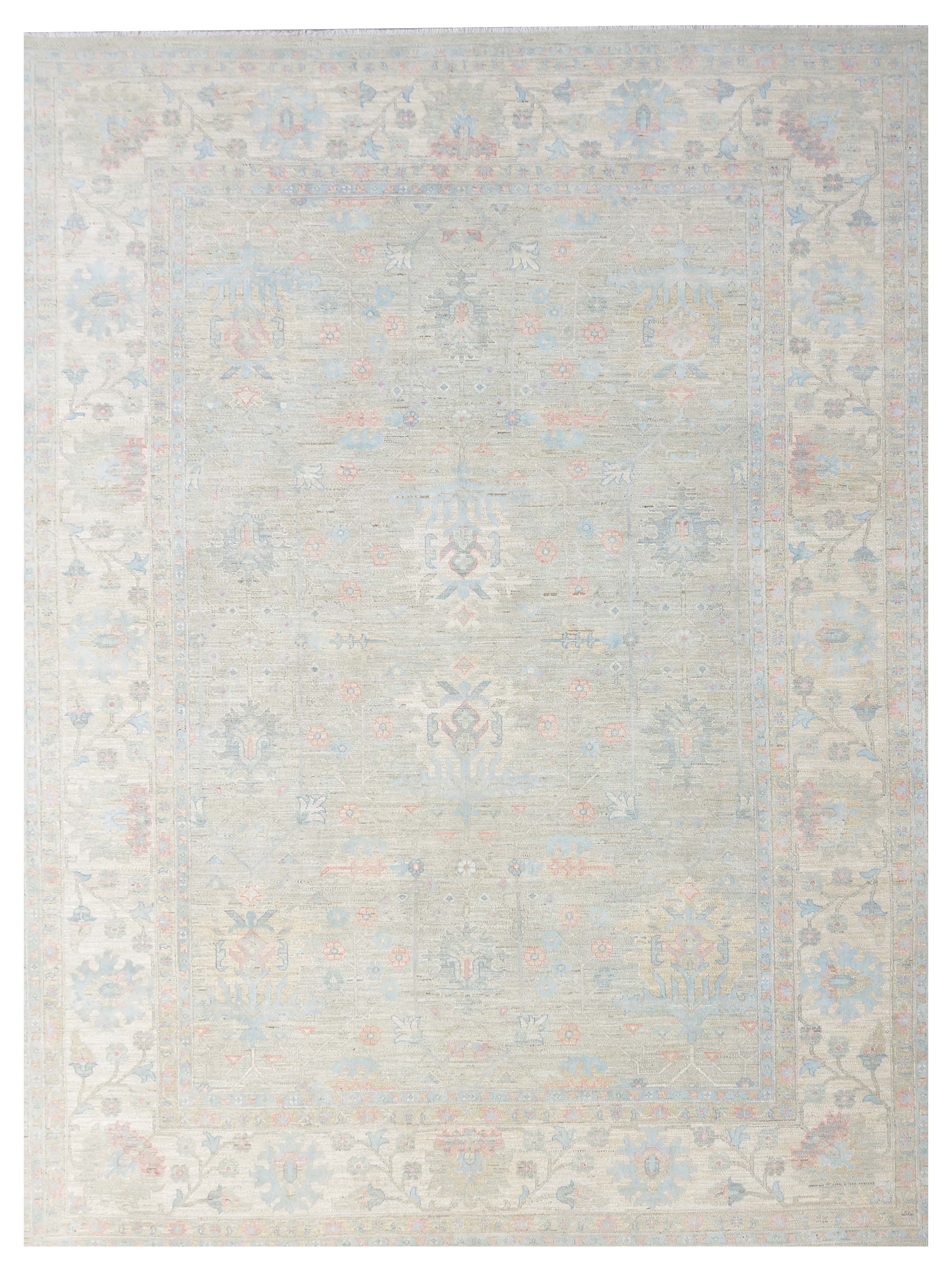 Ziegler Silk Route Hand Knotted Grey 10x14