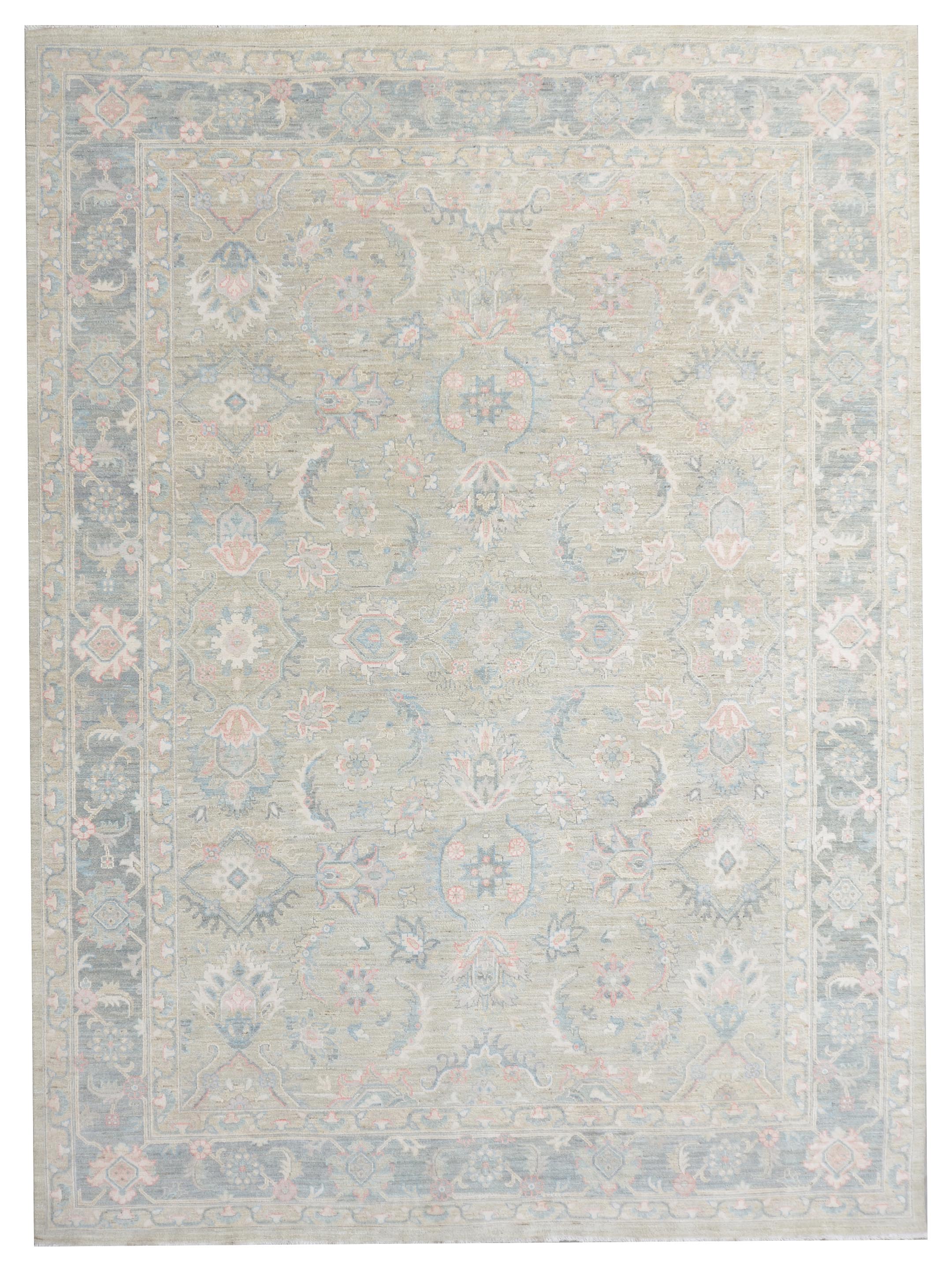 Ziegler Silk Route Hand Knotted Grey 9x12