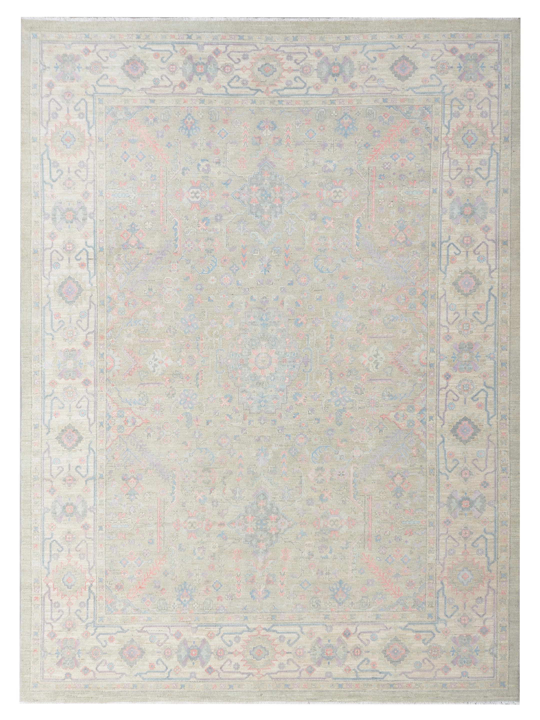 Ziegler Silk Route Hand Knotted Grey 9x12