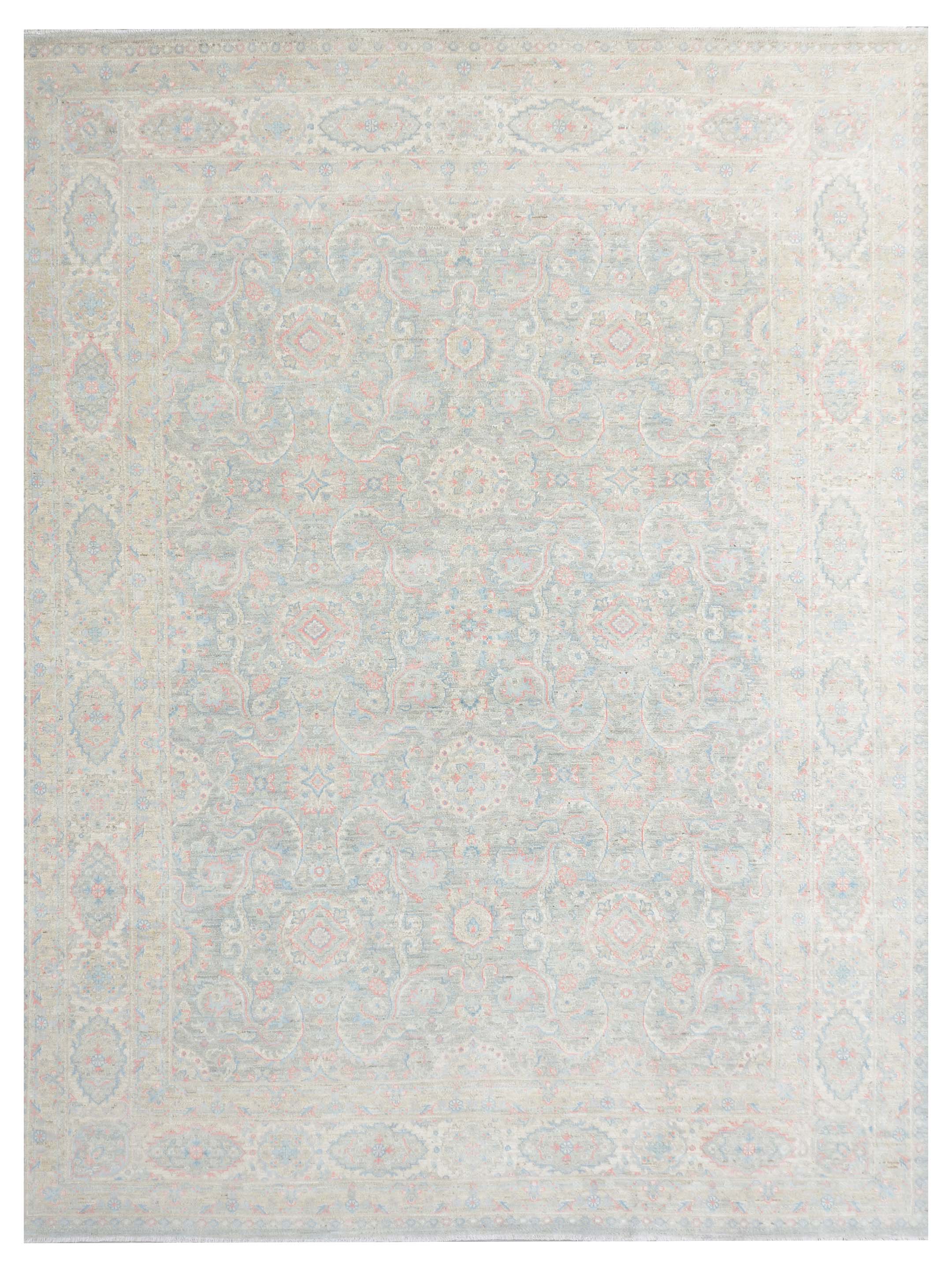 Ziegler Silk Route Hand Knotted Grey 9x12