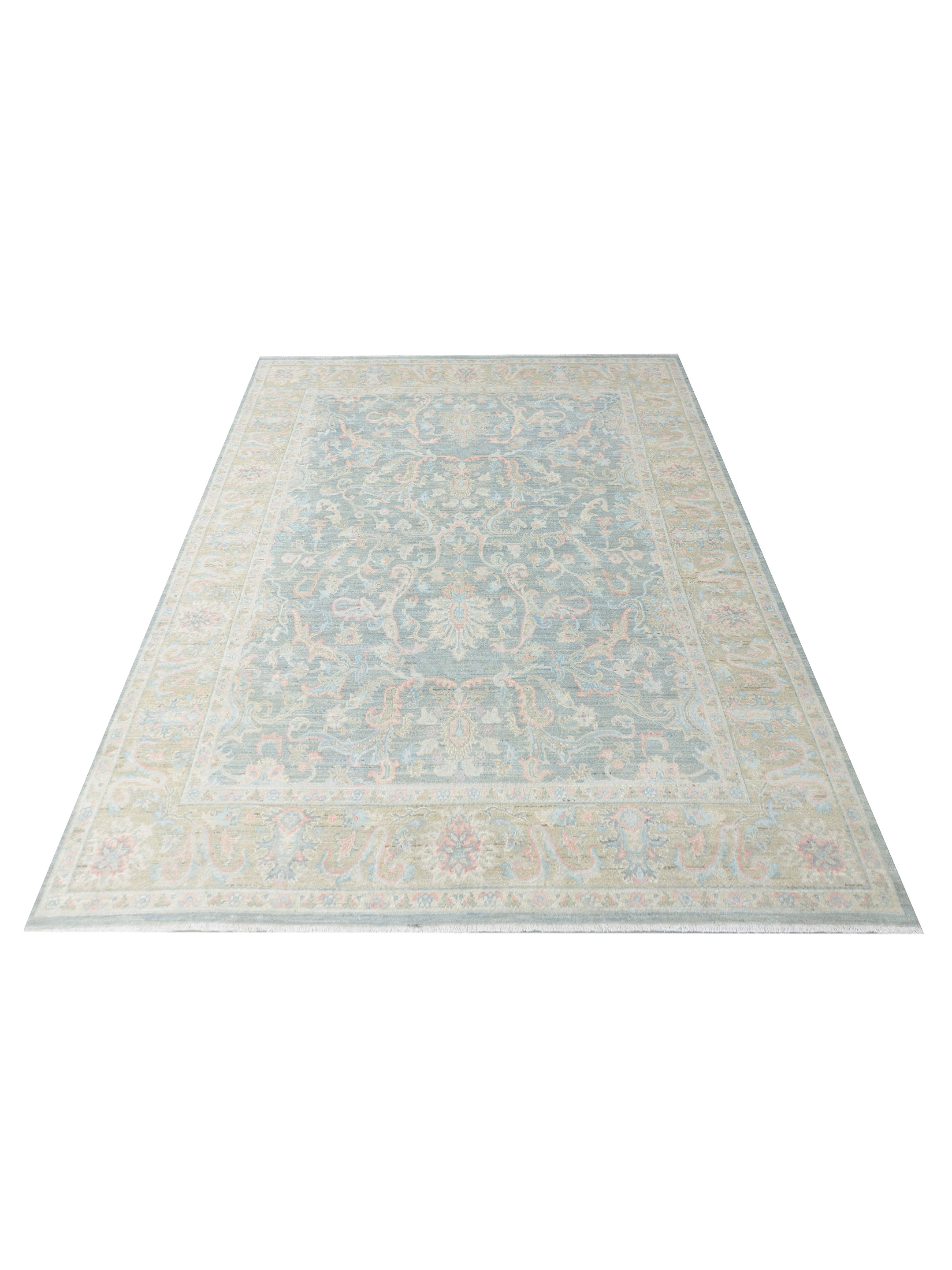 Ziegler Silk Route Hand Knotted Grey 8x10 - Image 2 of 5