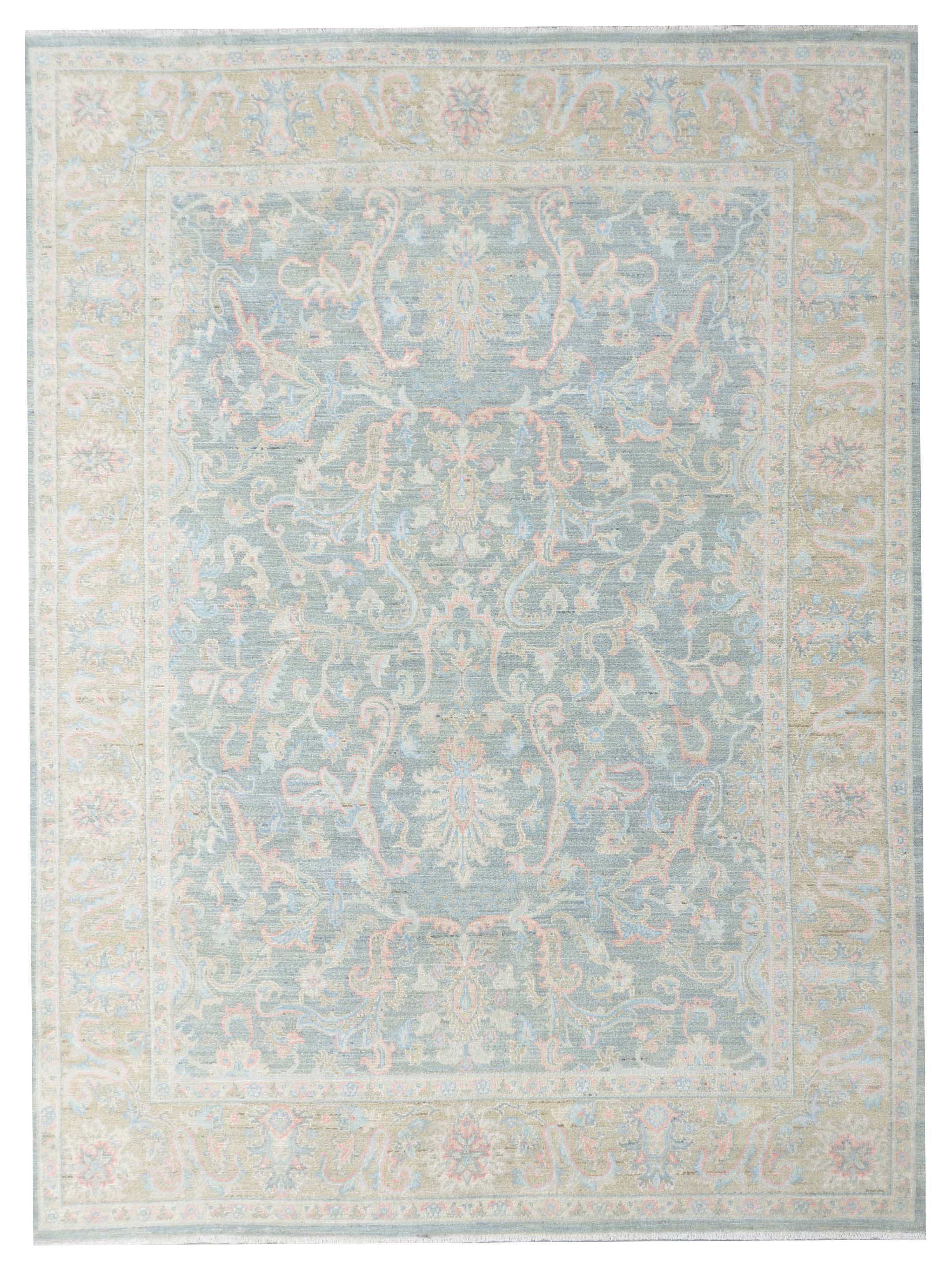 Ziegler Silk Route Hand Knotted Grey 8x10