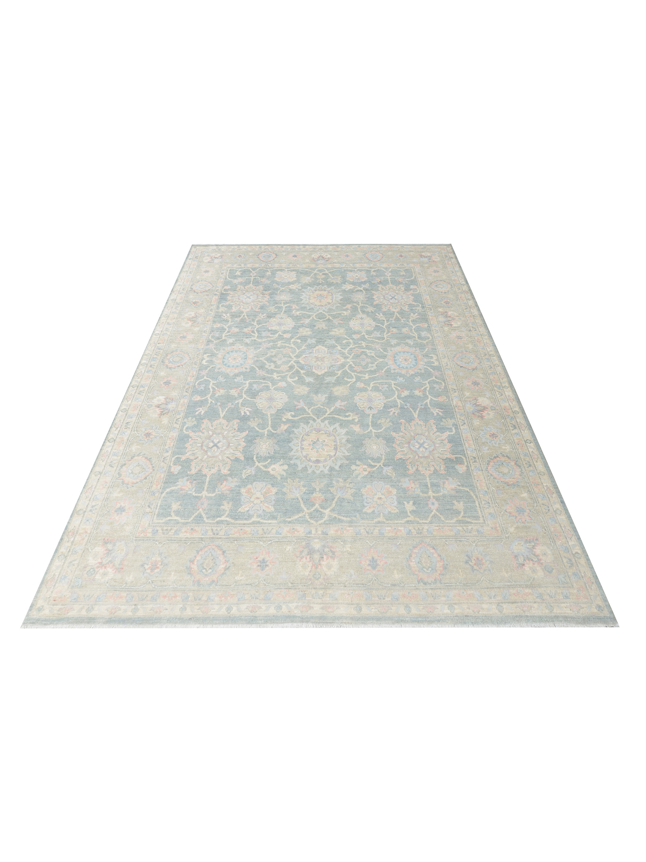 Ziegler Silk Route Hand Knotted Grey 8x10 - Image 2 of 5