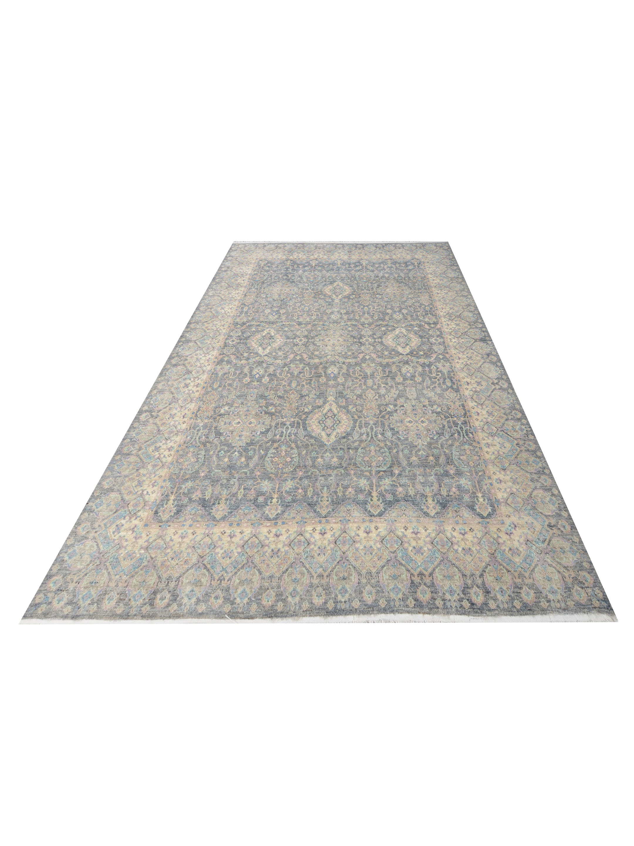 Ziegler Silk Route Hand Knotted D.Grey 9x12 - Image 2 of 5