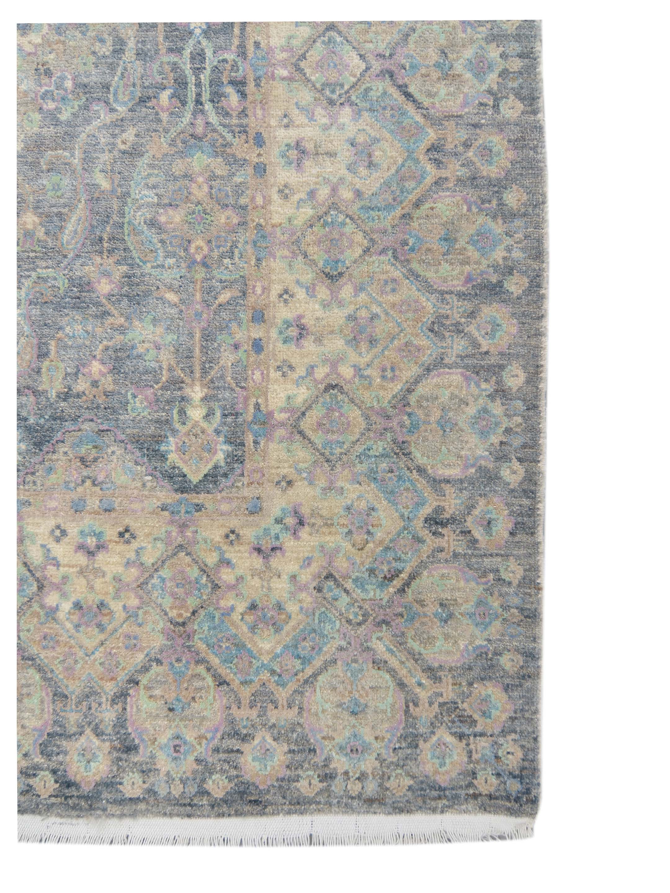 Ziegler Silk Route Hand Knotted D.Grey 9x12 - Image 4 of 5