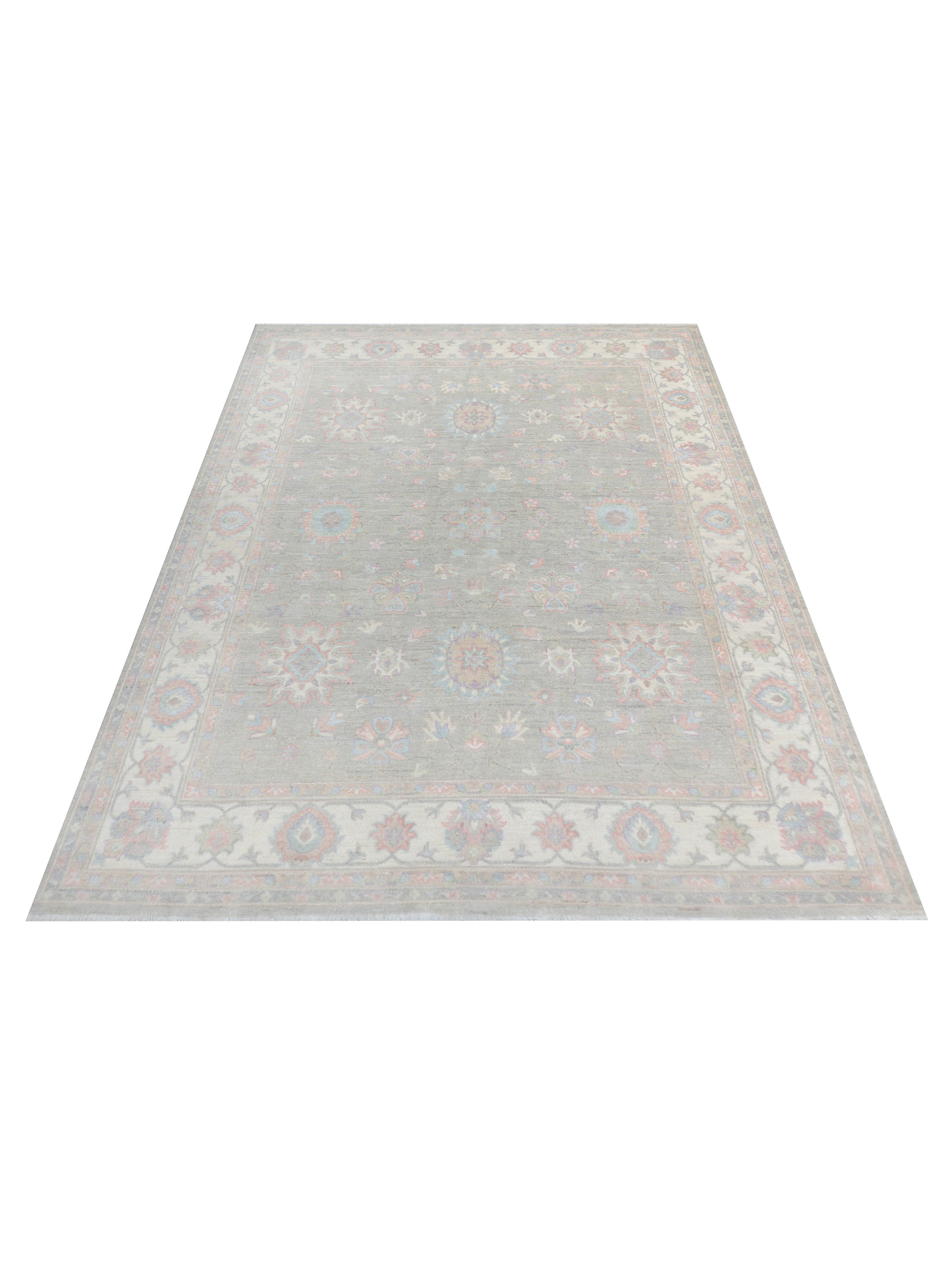 Ziegler Silk Route Hand Knotted Lt.Grey 8x10 - Image 2 of 5