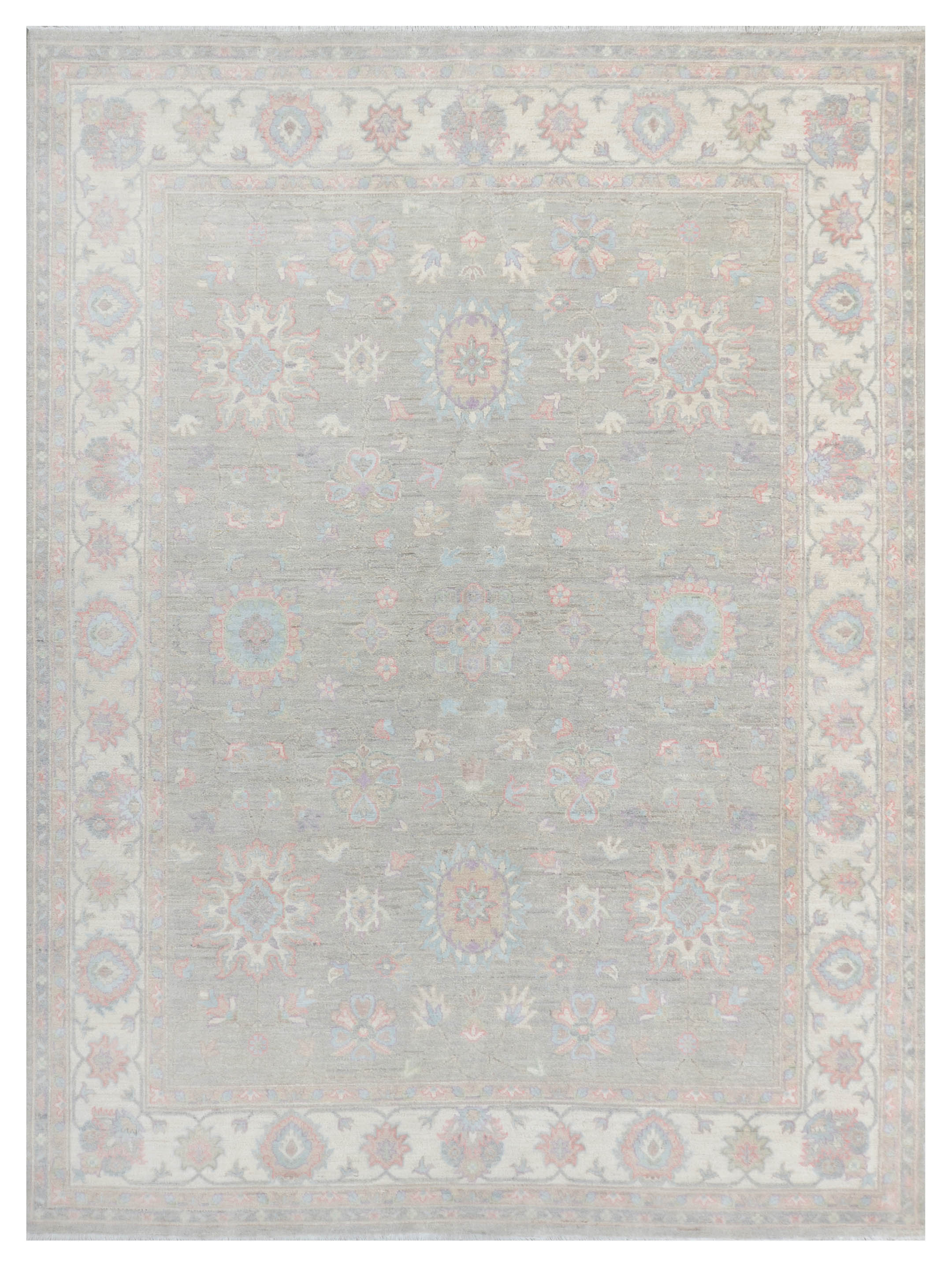 Ziegler Silk Route Hand Knotted Lt.Grey 8x10