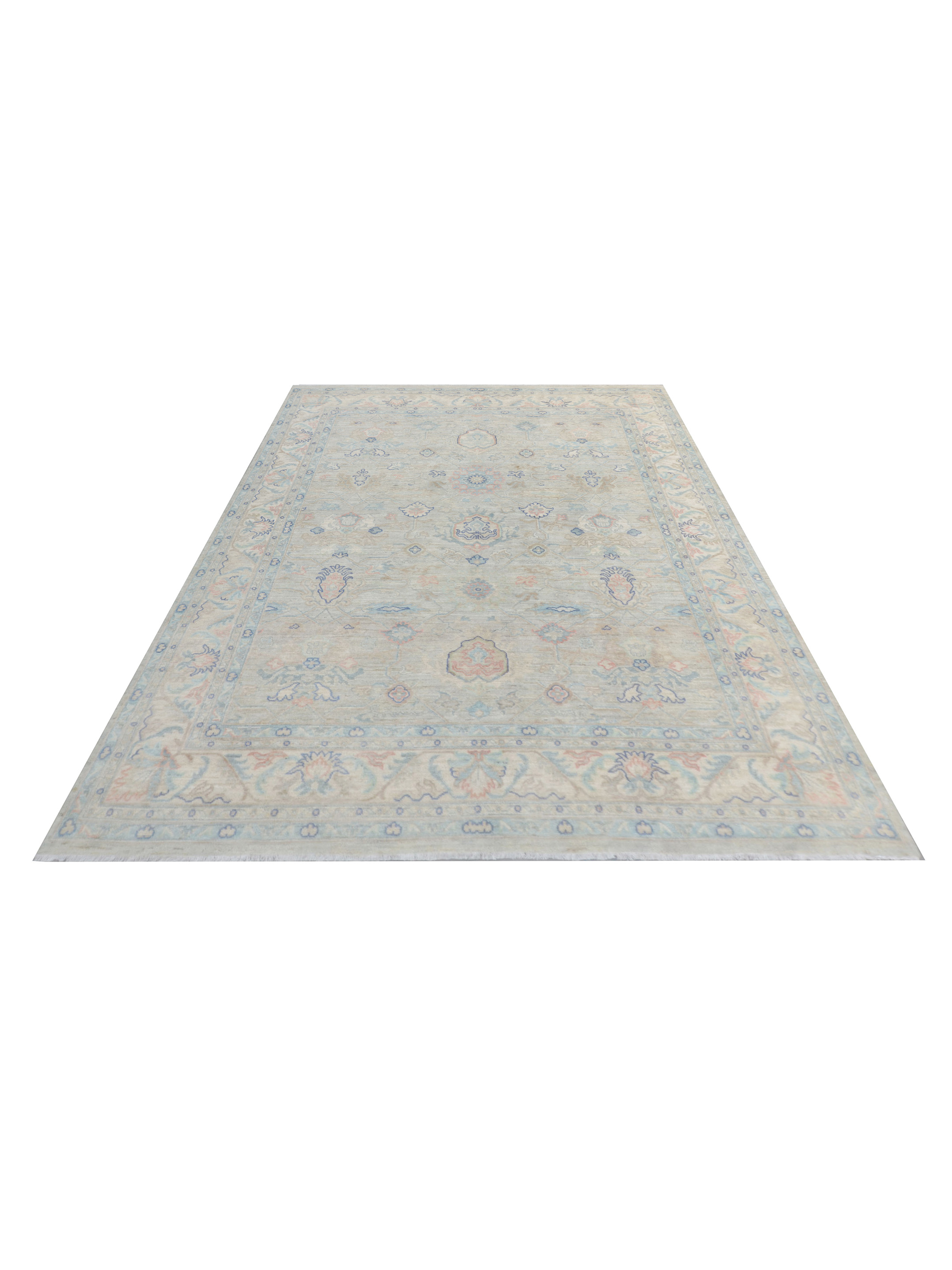 Ziegler Silk Route Hand Knotted Lt.Grey 8x10 - Image 2 of 5