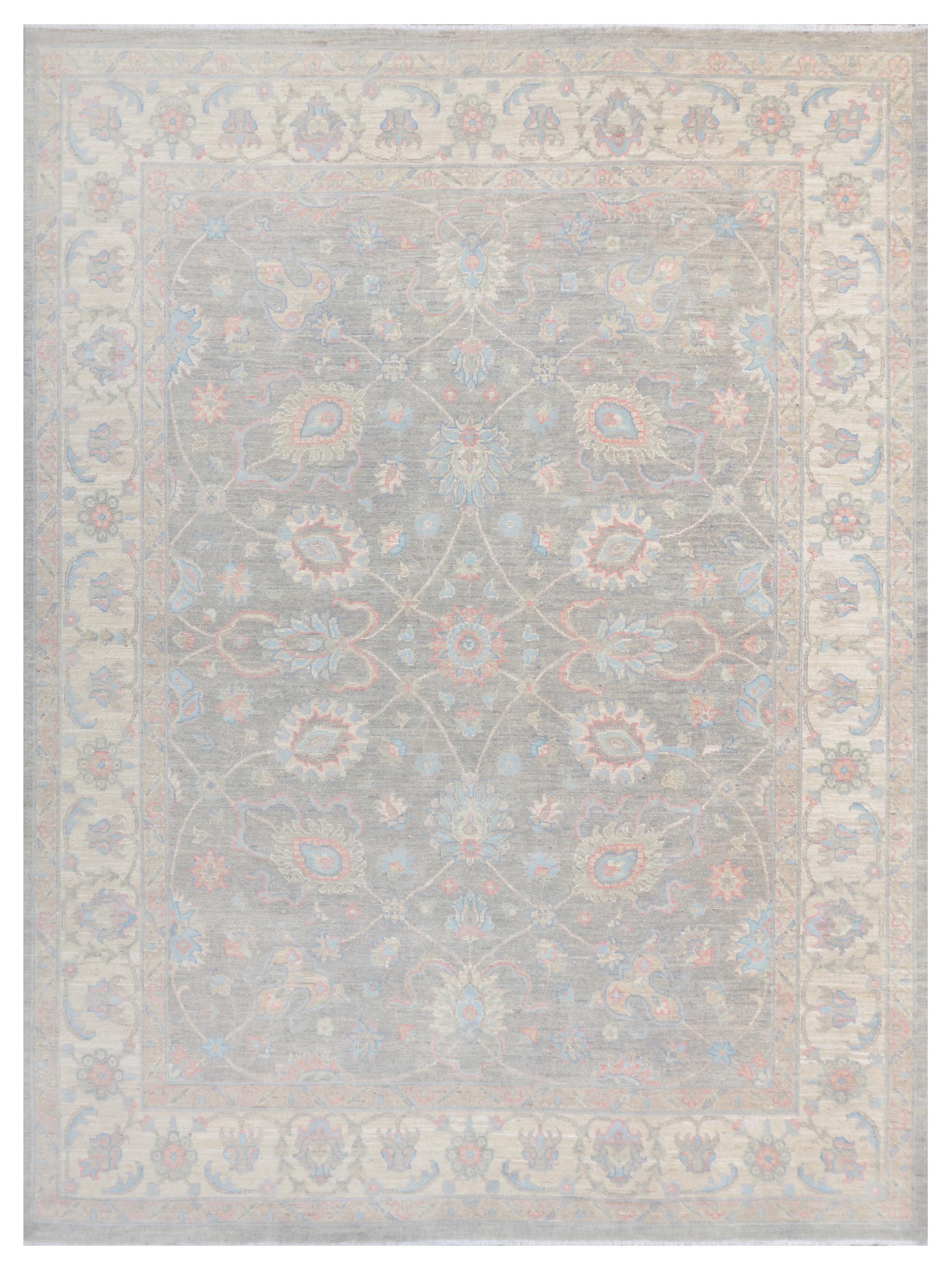 Ziegler Silk Route Hand Knotted Grey 8x10